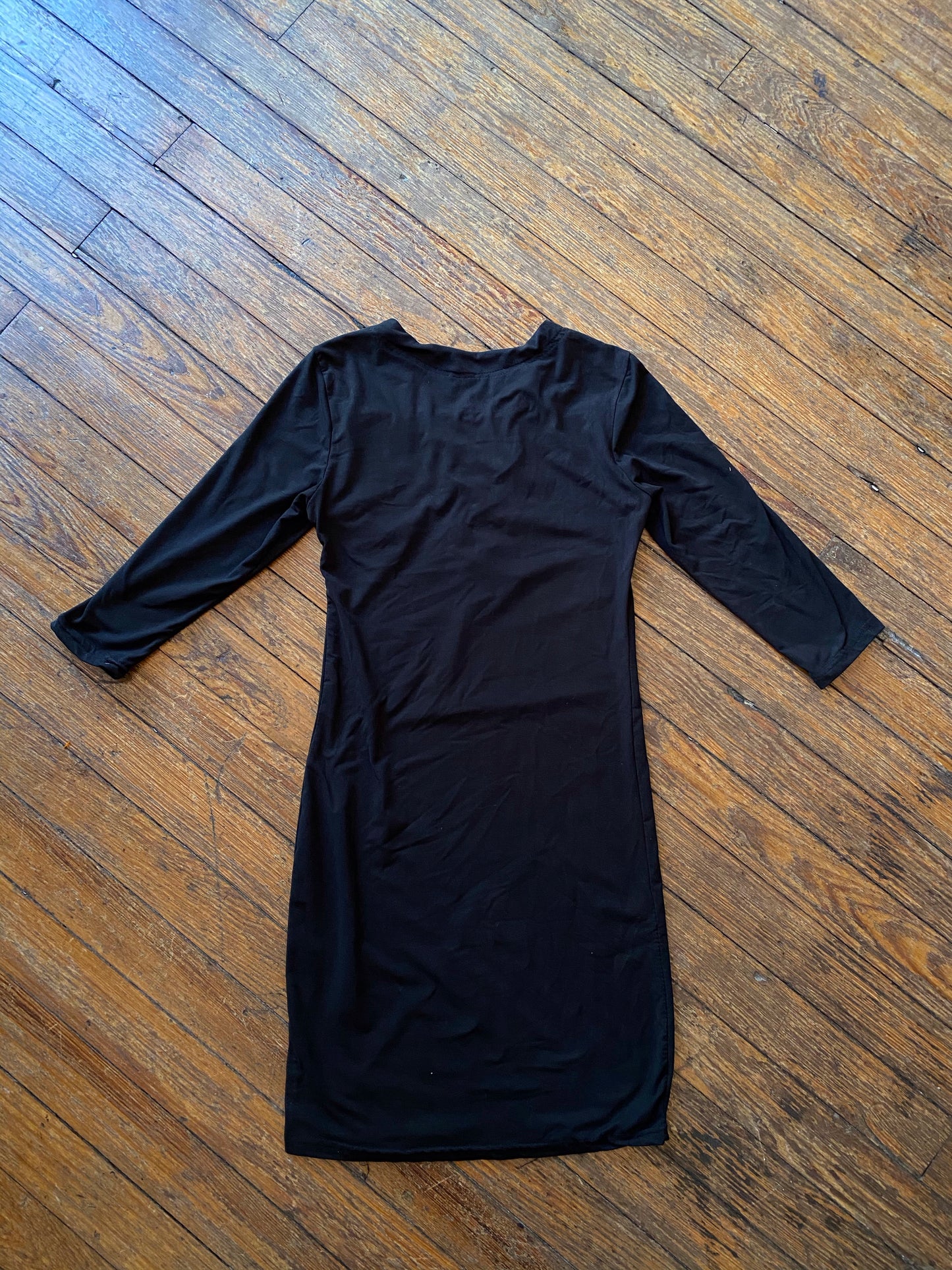 Black Lace-up Bodycon Dress