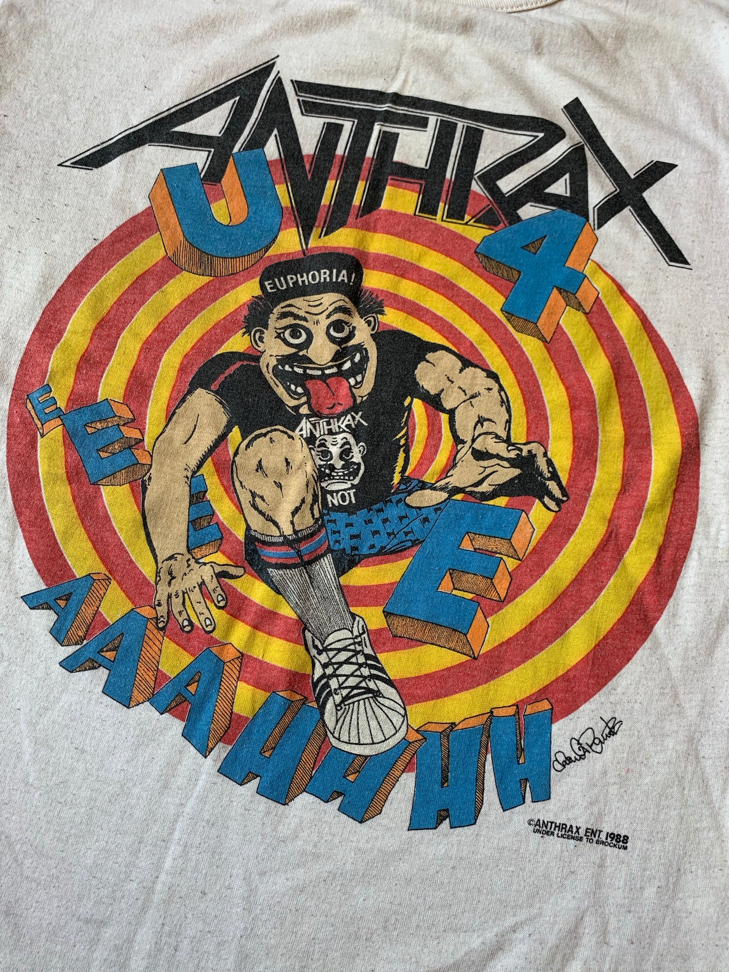 Vintage 1988 Anthrax State of Euphoria Tee
