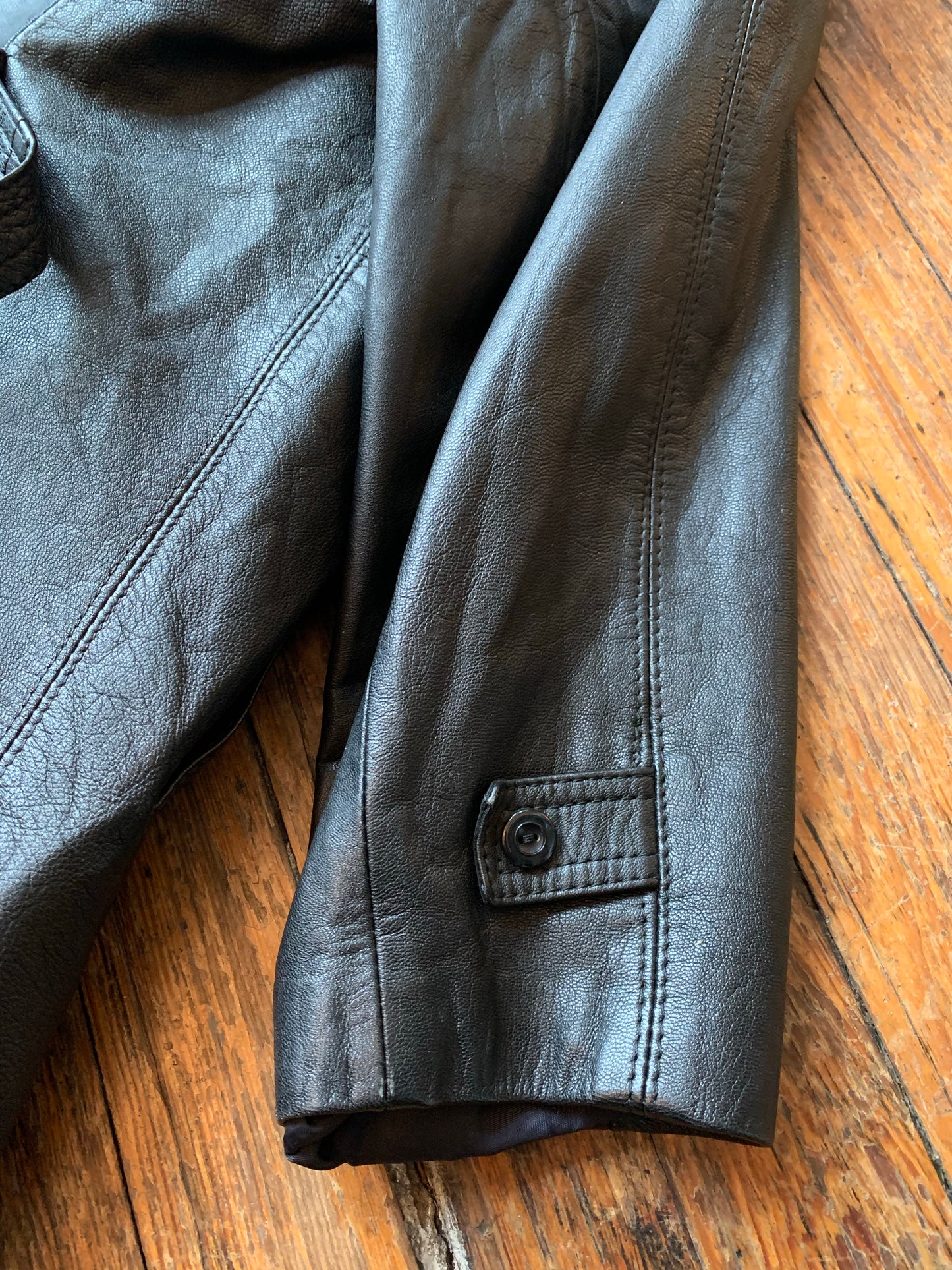 Vintage Leather Zip-Out Fur Lined Jacket