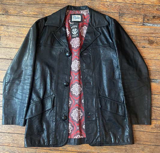Vintage 70’s Búfalo Black Leather Jacket