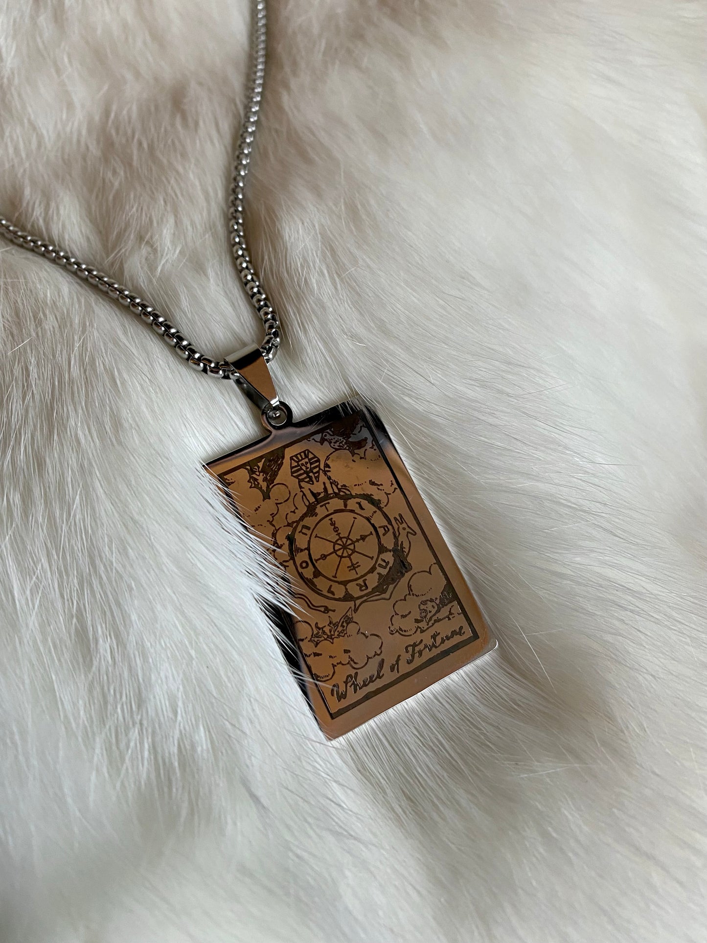 “Wheel of Fortune” Tarot Card Necklace