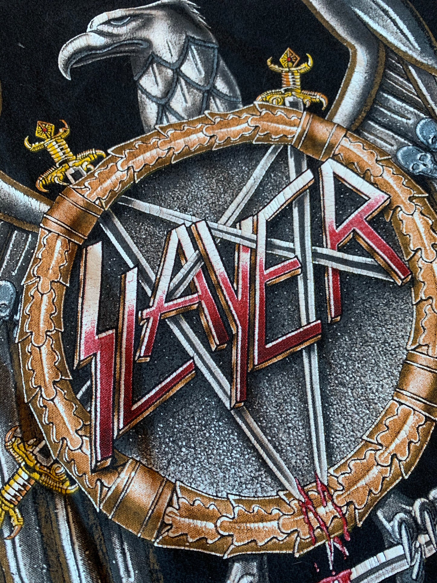 Vintage 1990 Slayer European Campaign Tour Tee