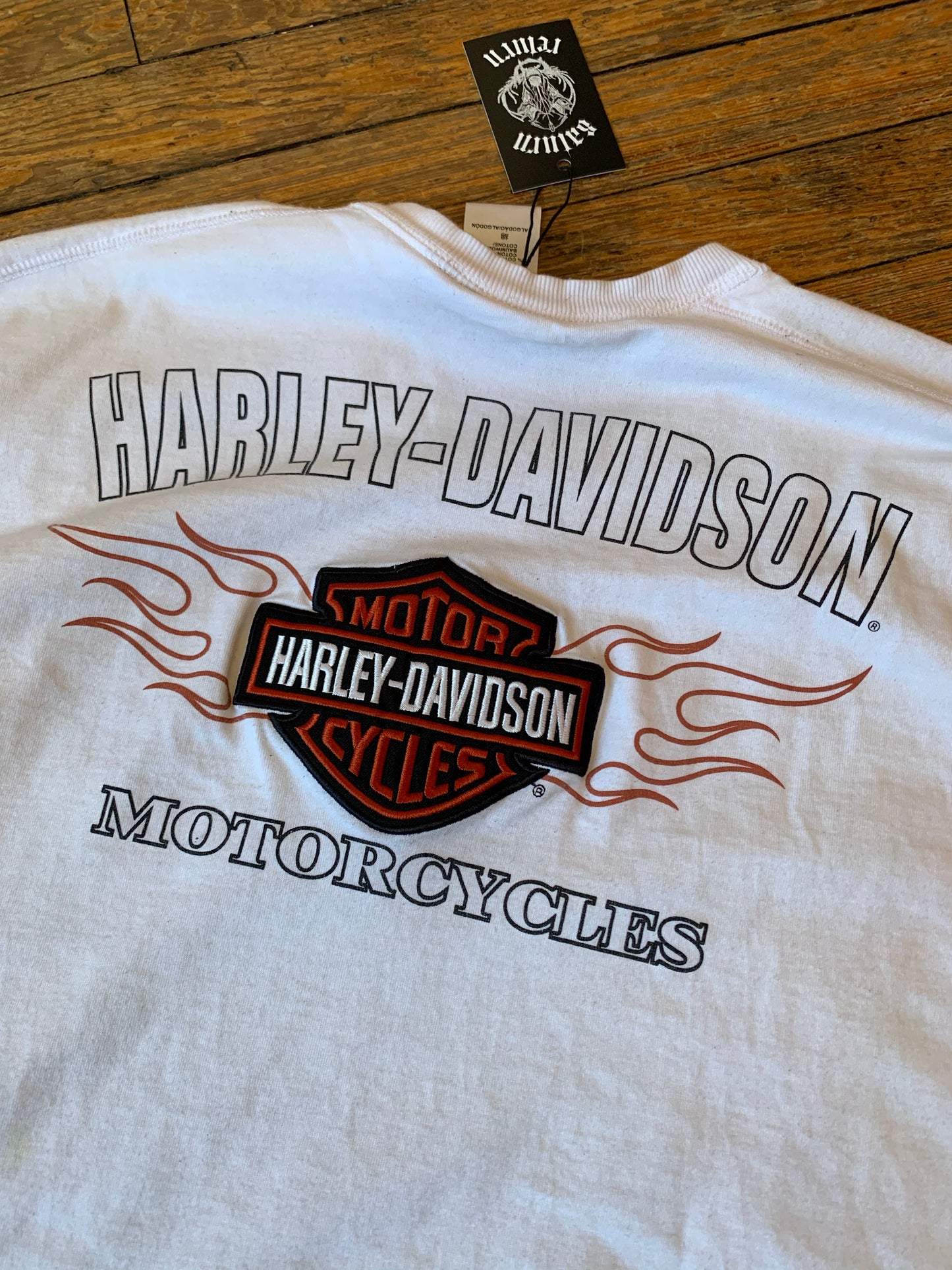 Harley-Davidson White Long Sleeve Flame Sleeve