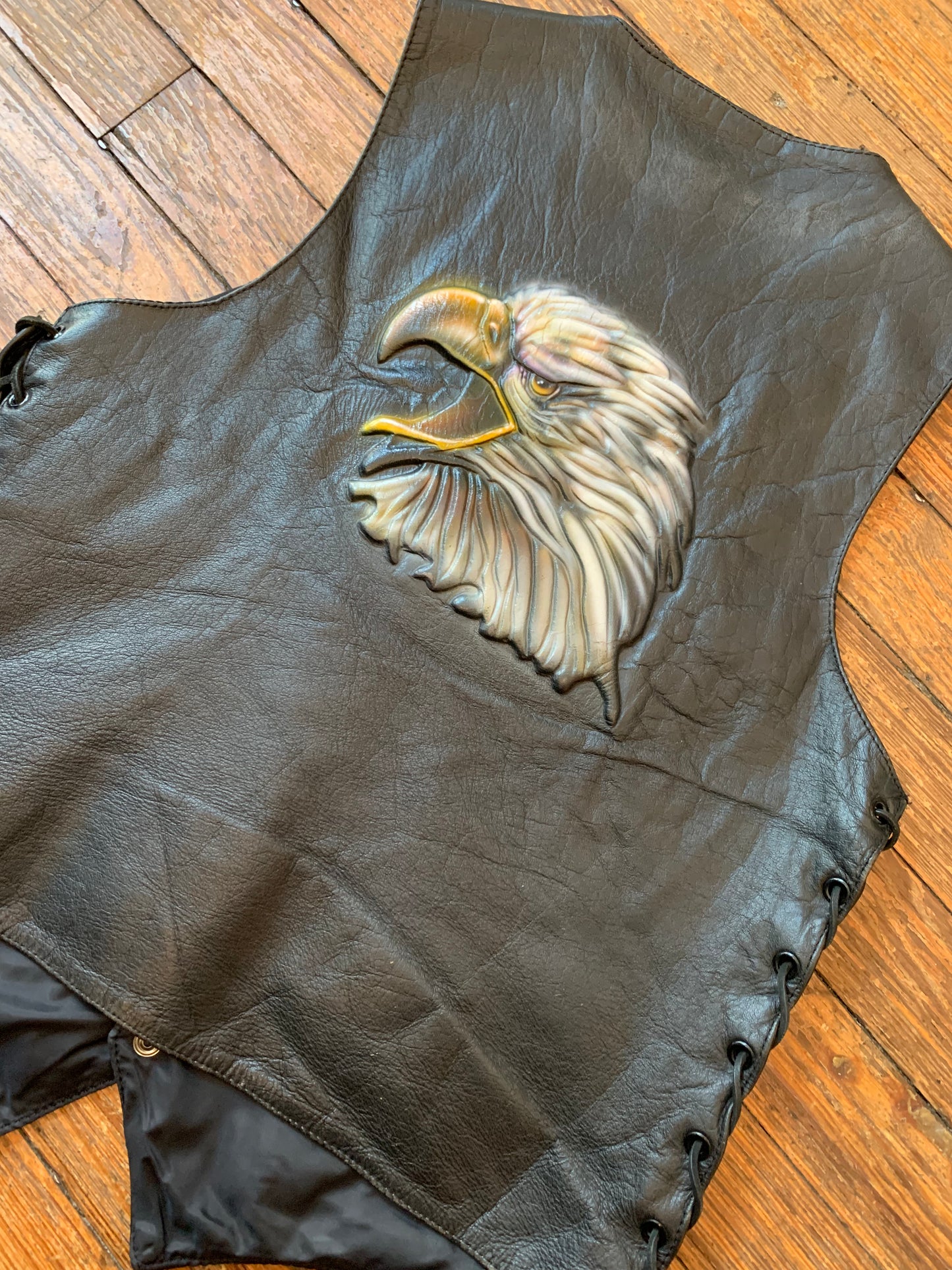 Wilson’s Leather Airbrushed Eagle Lace Up Vest