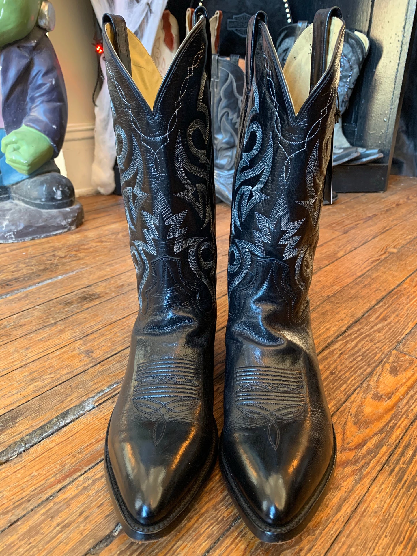 Dan Post Black Classic Cowboy Boots