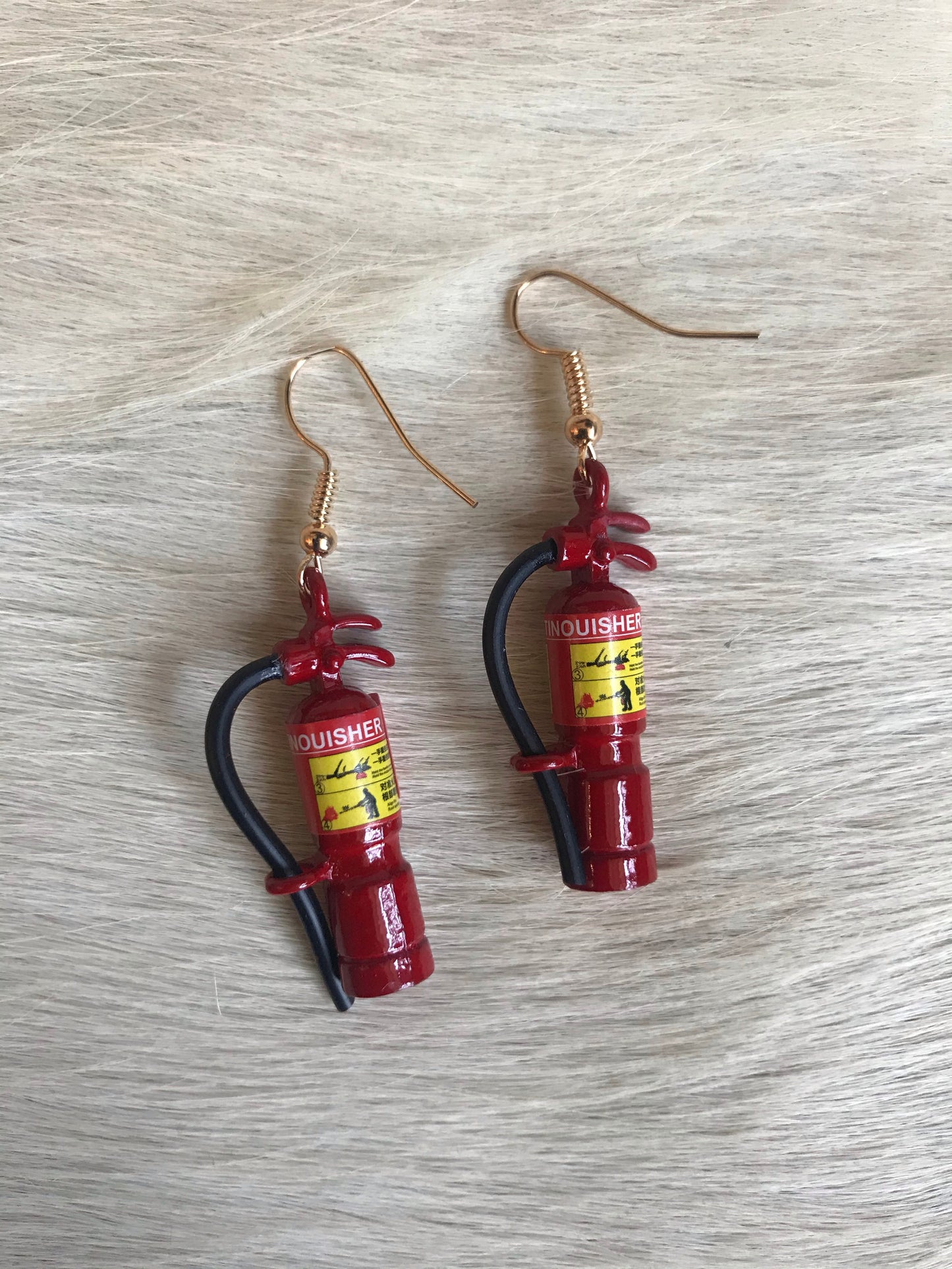 Heavy Duty Fire Extinguisher Earrings