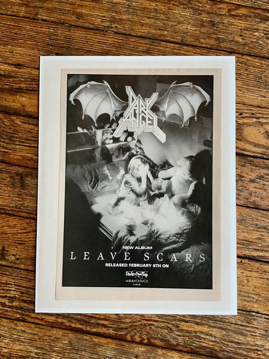 1989 Dark Angel “Leave Scars” Magazine Ad