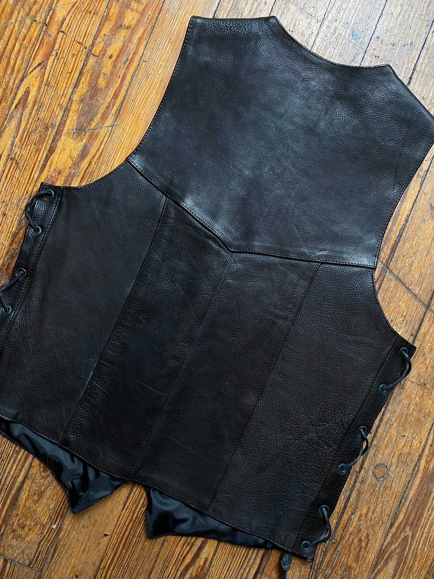 Vintage Allstate Leather Lace Up Vest