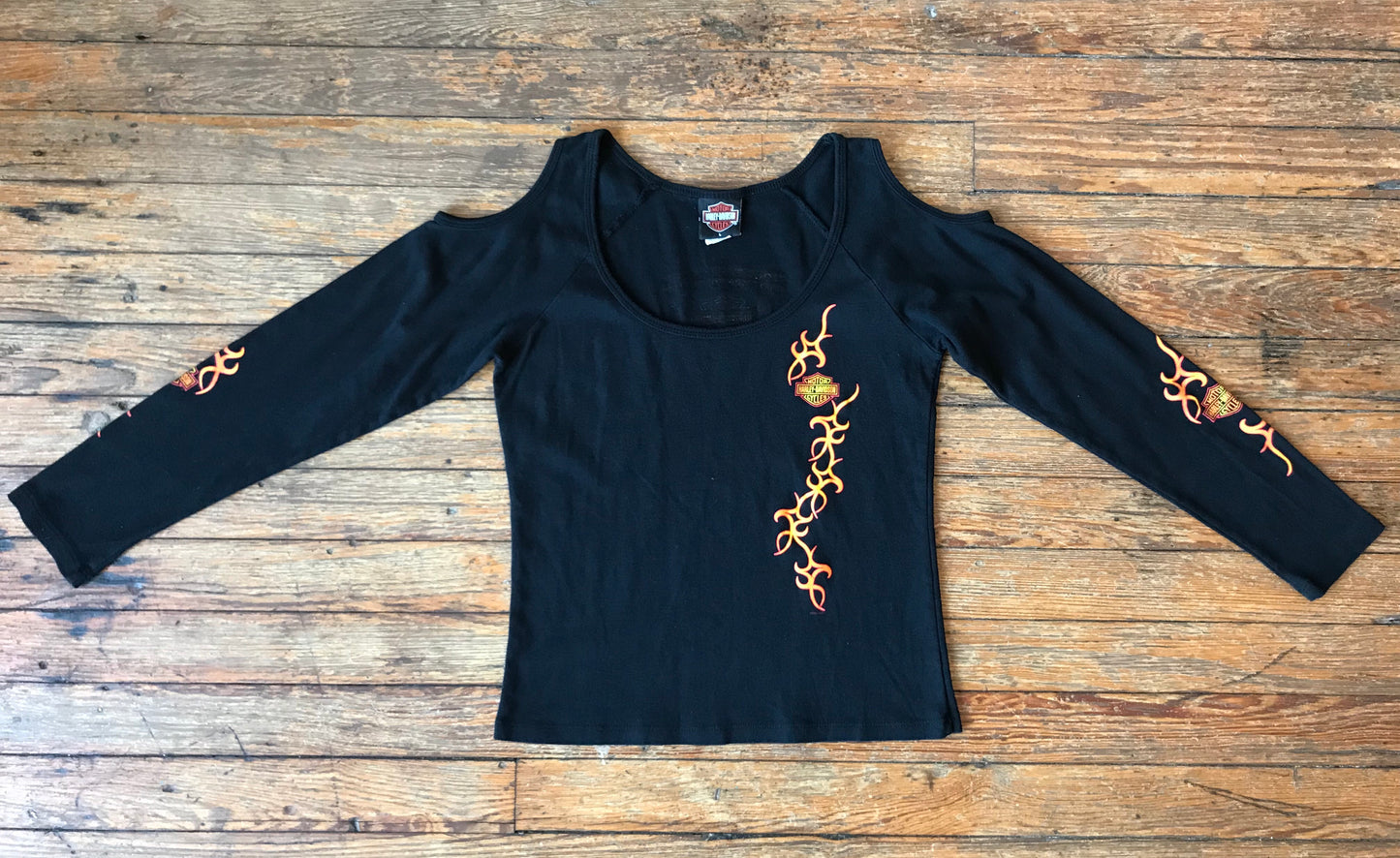 Flame and Barbed Wire Harley Longsleeve