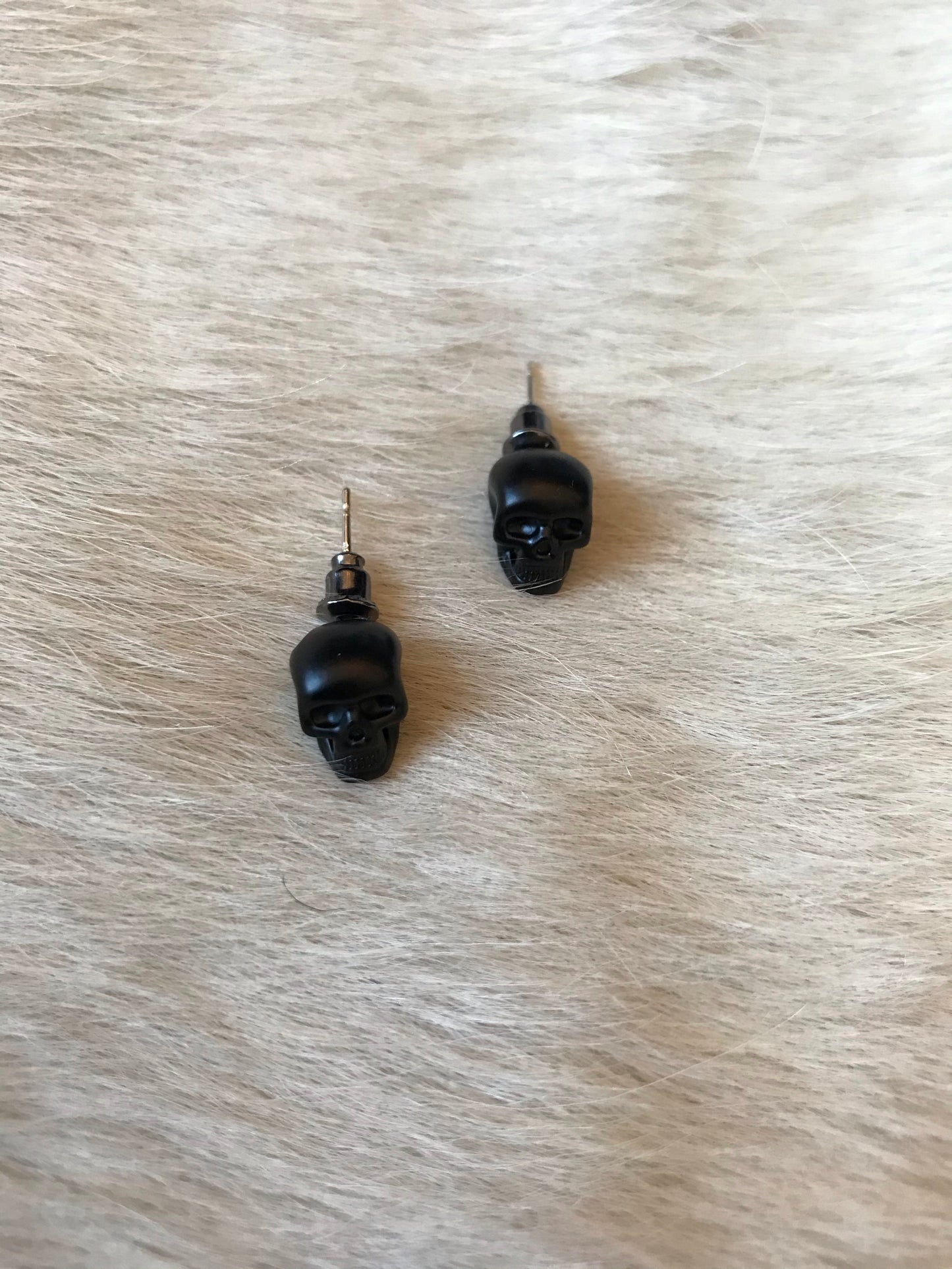 Black Skull Stud Earrings