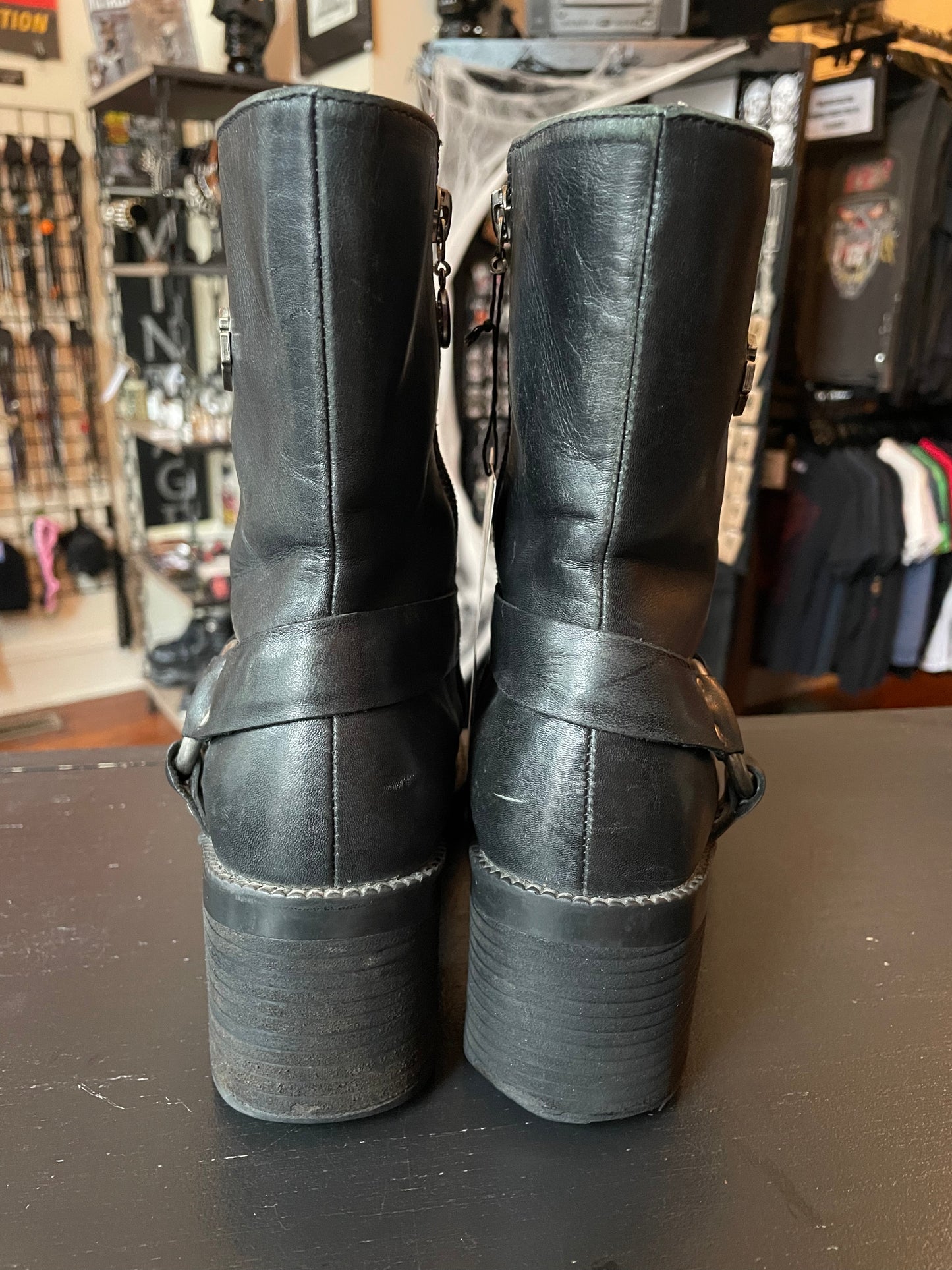 90’s Style Harley-Davidson Moto Ankle Boots
