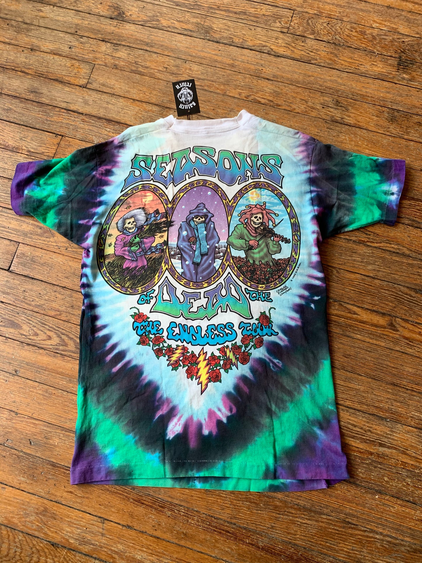 Vintage 1993 Grateful Dead Seasons Of The Dead The Endless Tour T-Shirt