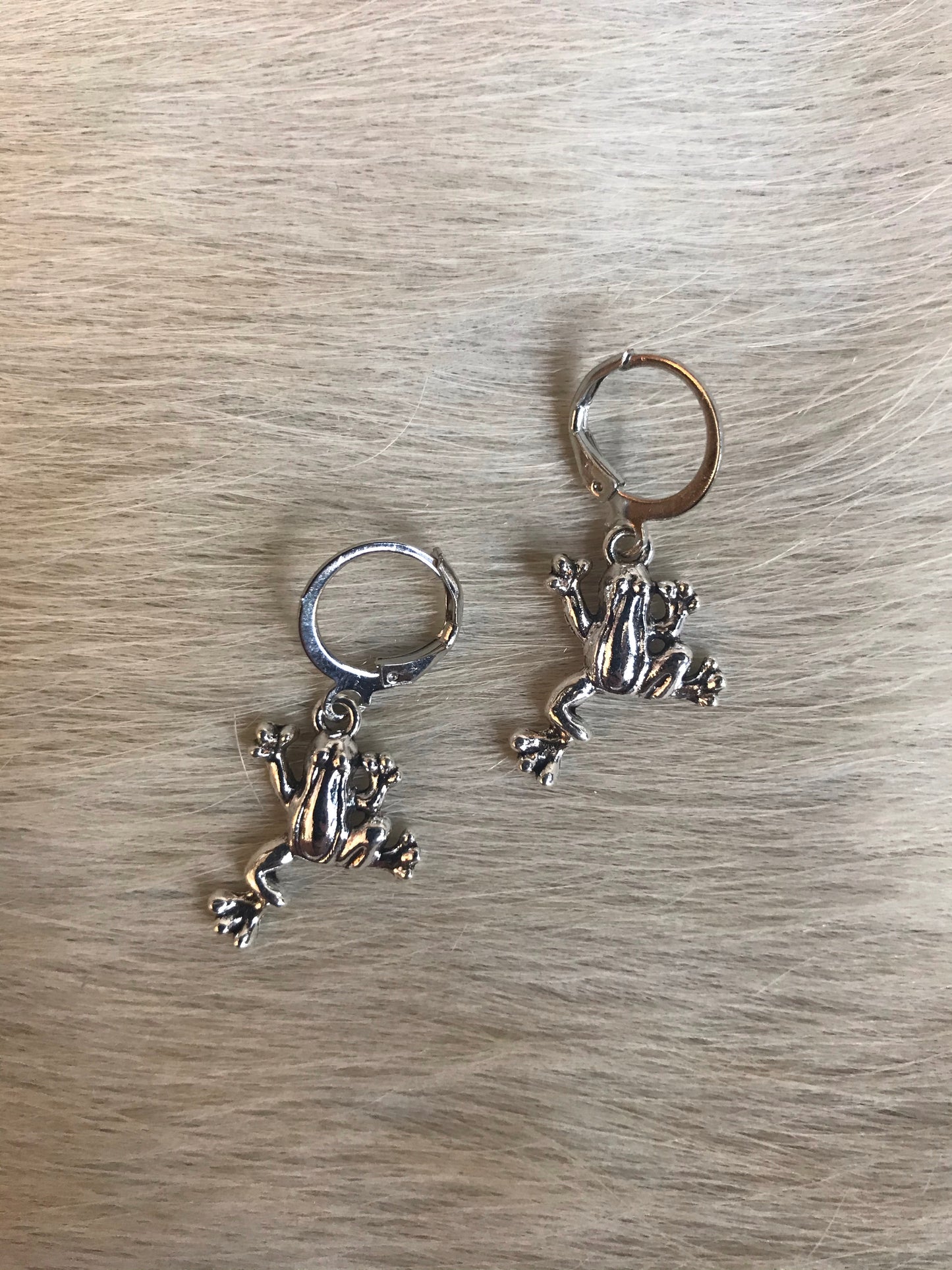 Tiny Jumping Frog Earrings