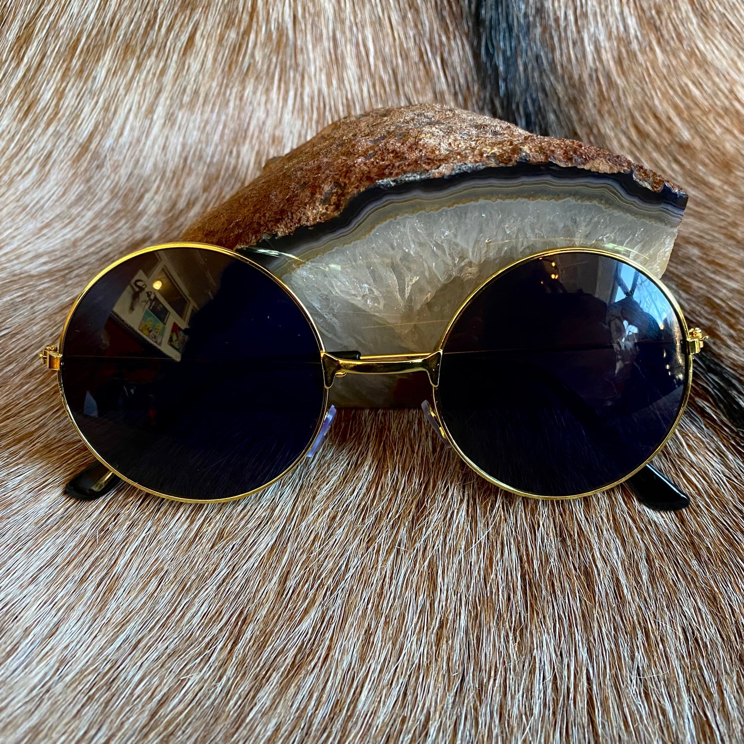 Gold Framed Ozzy Sunglasses