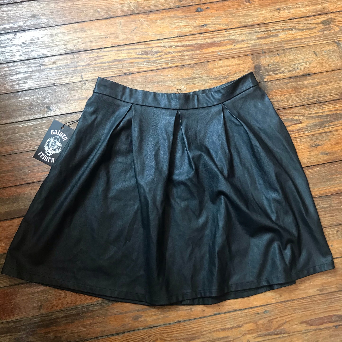 Vegan Leather Mini Tennis Skirt
