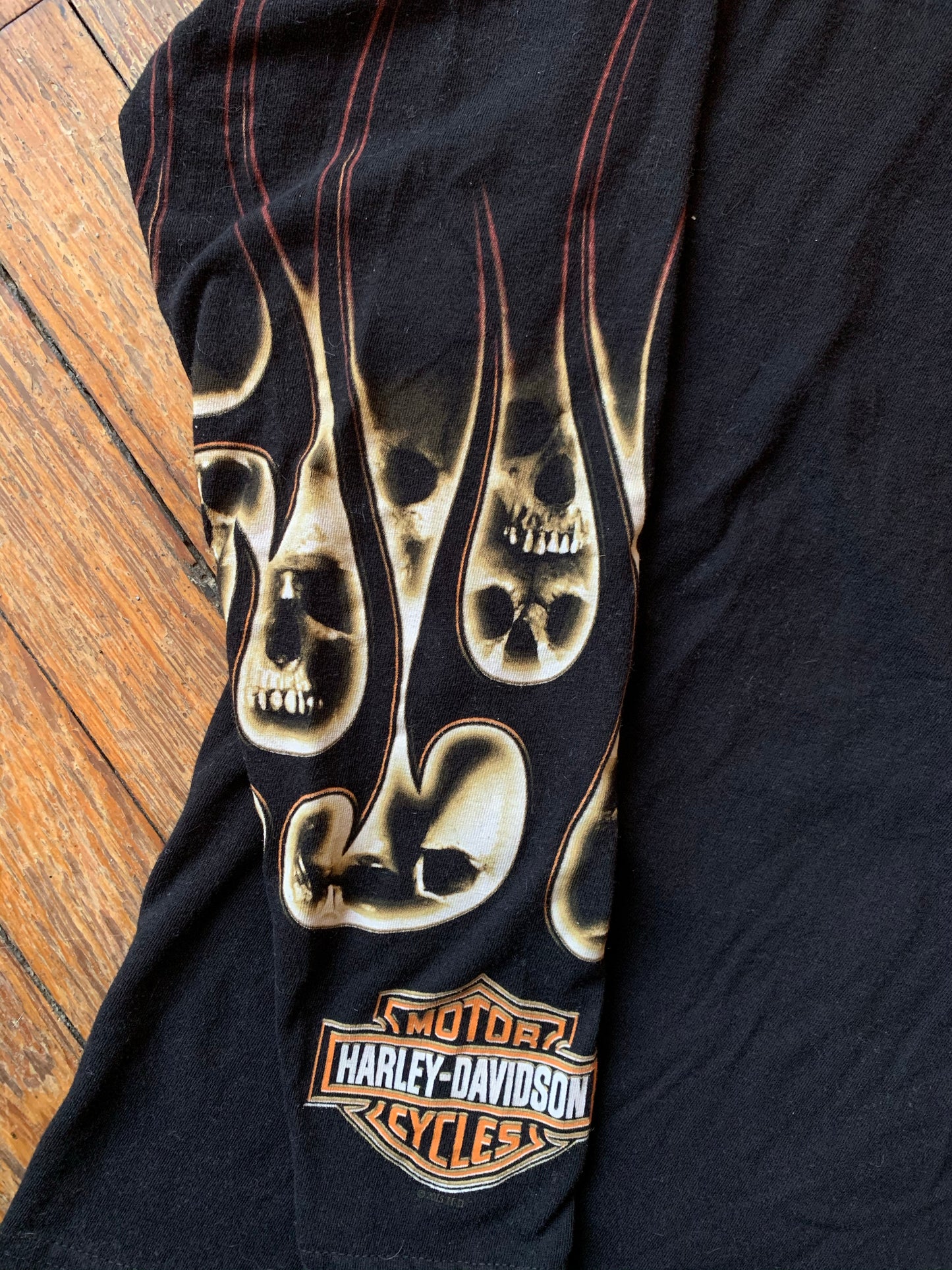 Harley-Davidson Long Sleeve Flame Print Tee