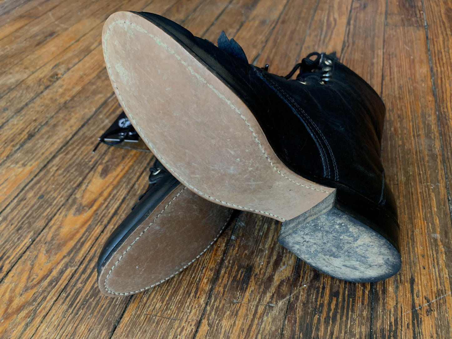 Laredo Soft Black Lace Up Roper Boots