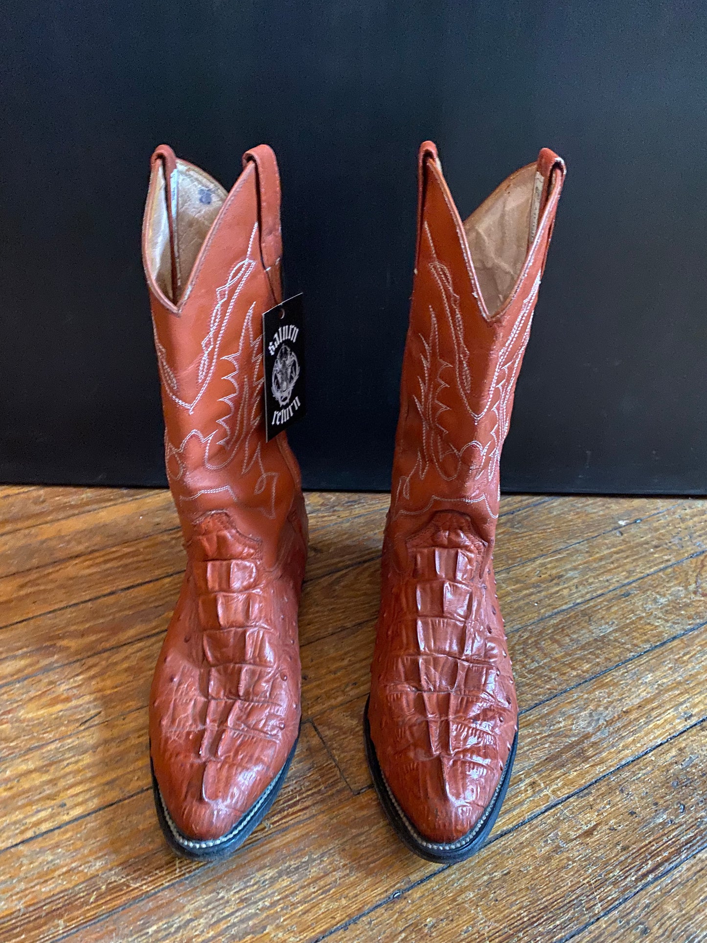 Vintage Botas Murillo Alligator Cowboy Boots