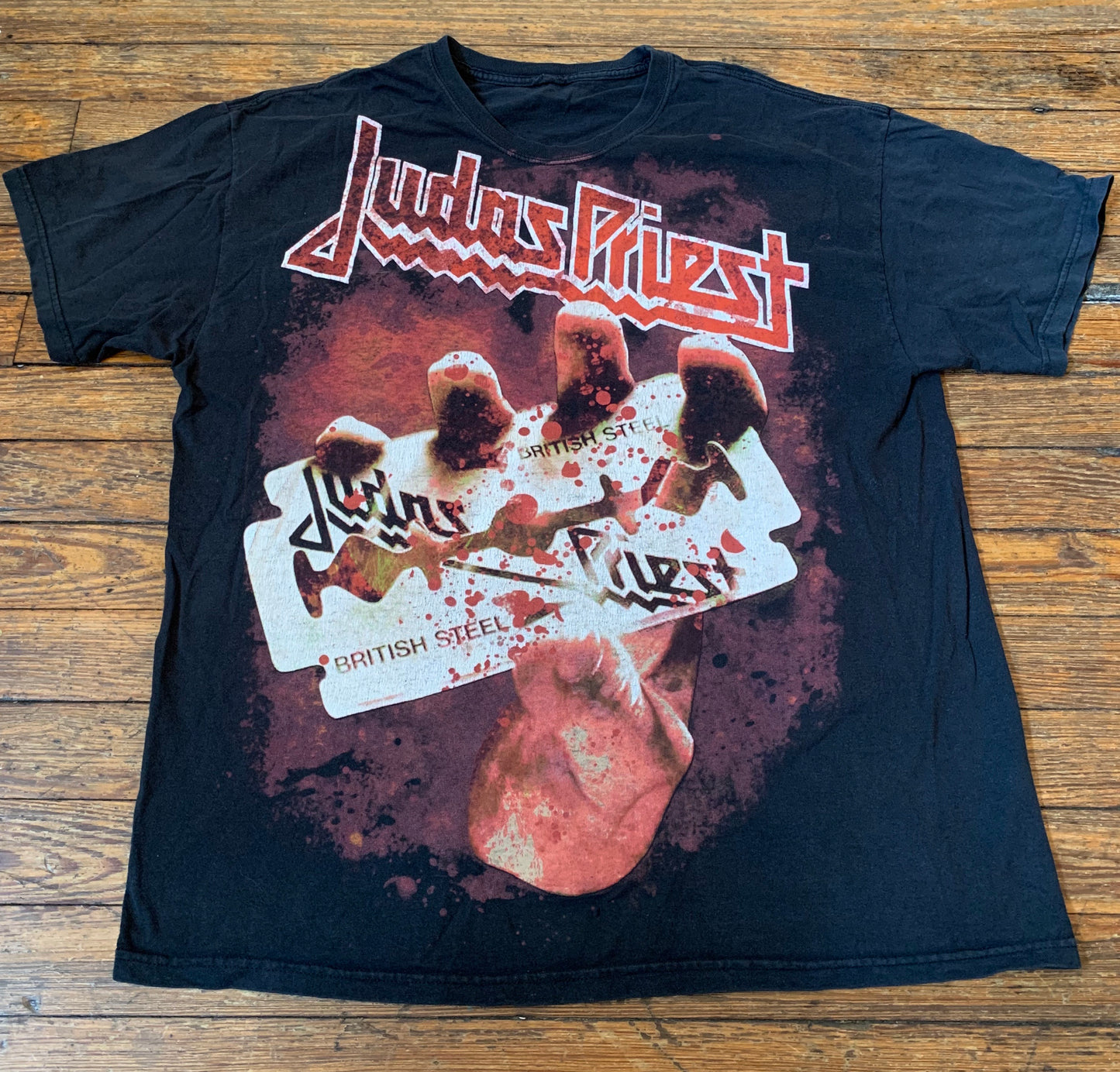 Vintage Judas Priest Blood Splatter British Steel T-Shirt