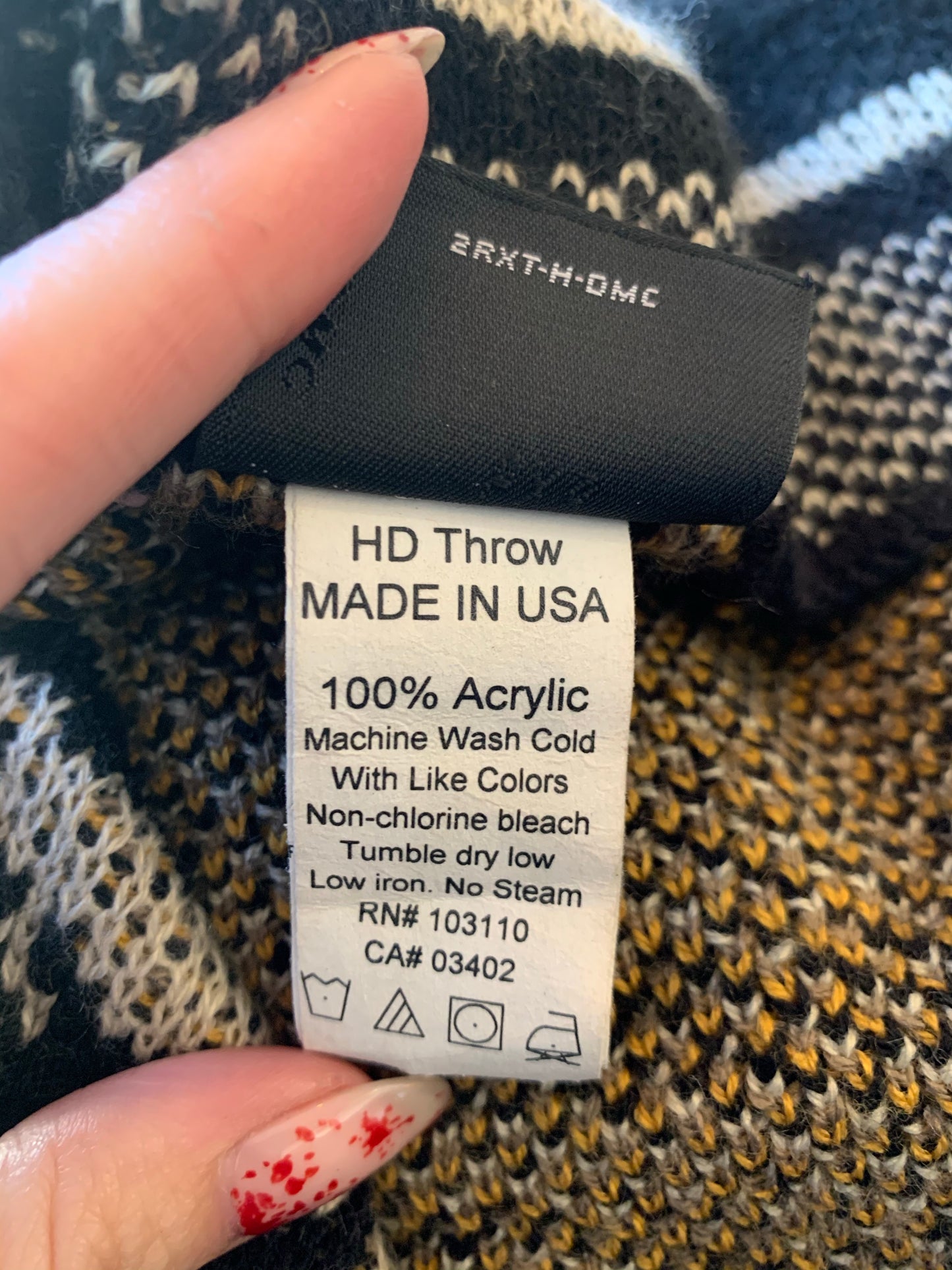 High Quality Acrylic Knit Harley-Davidson Throw Blanket