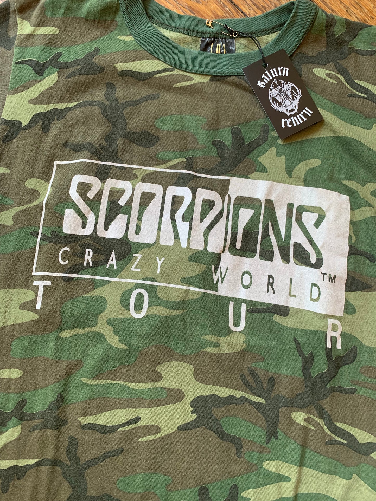 90’s Scorpions Crazy World Tour Camo Local Crew Tee
