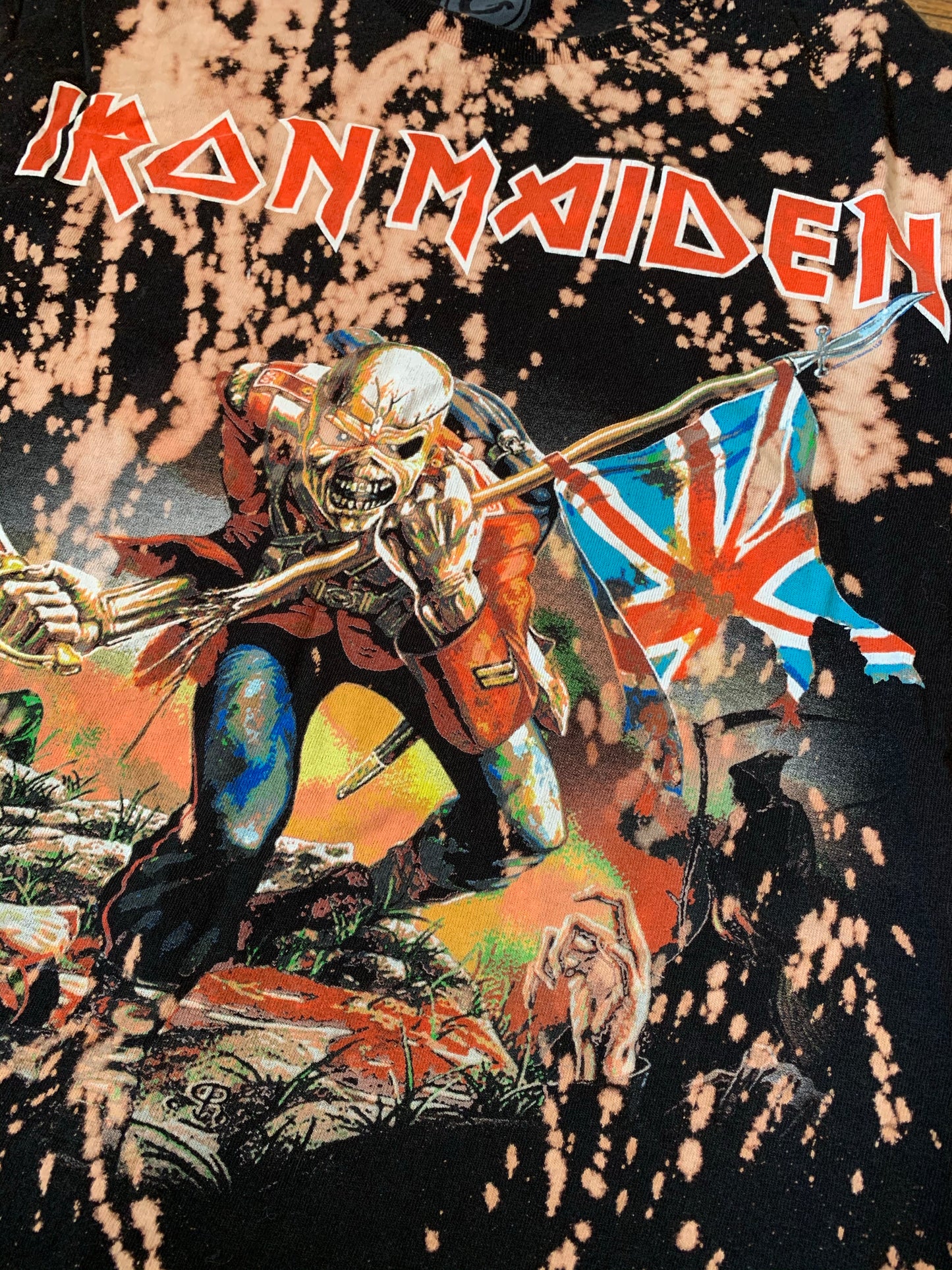 Bleach Splattered Iron Maiden The Trooper T-Shirt