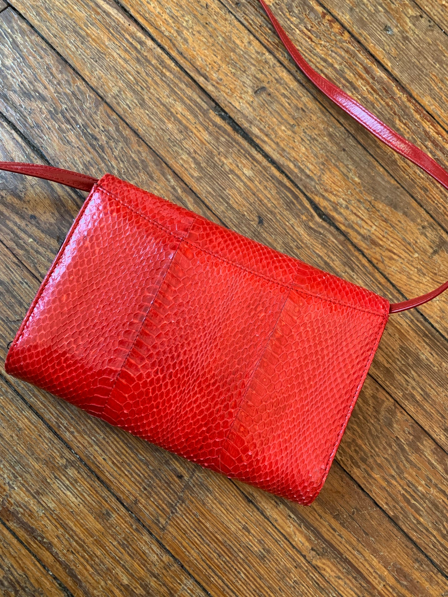 Vintage Red Snakeskin Giani Bernini Crossbody Purse – Shop Saturn Return