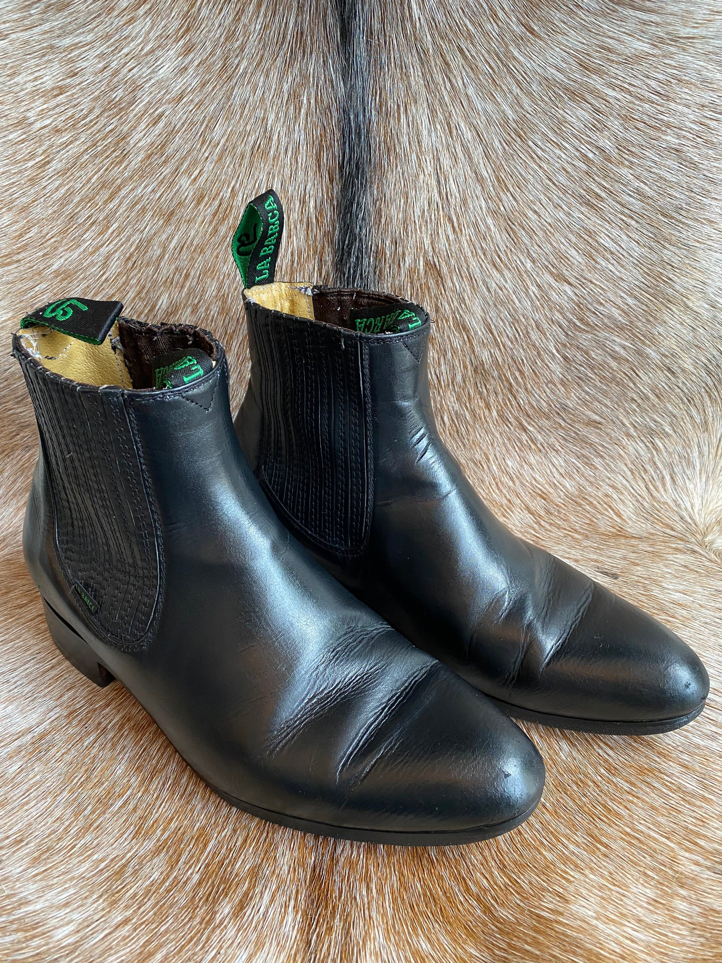 Vintage La Barca Leather Ankle Boots