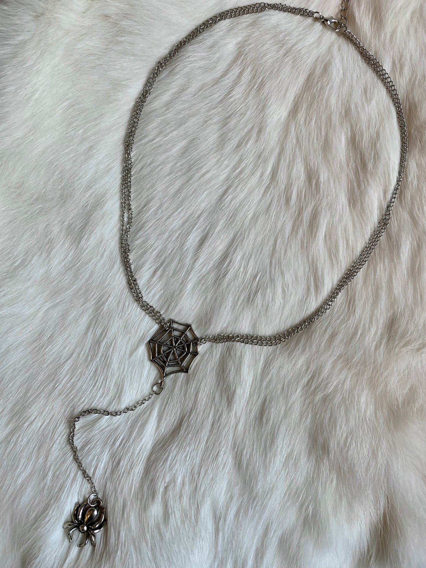 Spiderweb & Spider Necklace