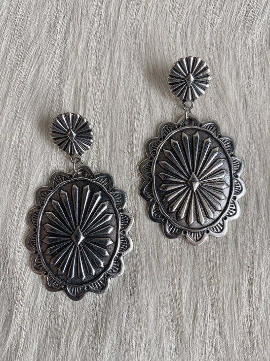 Large Concho Earrings