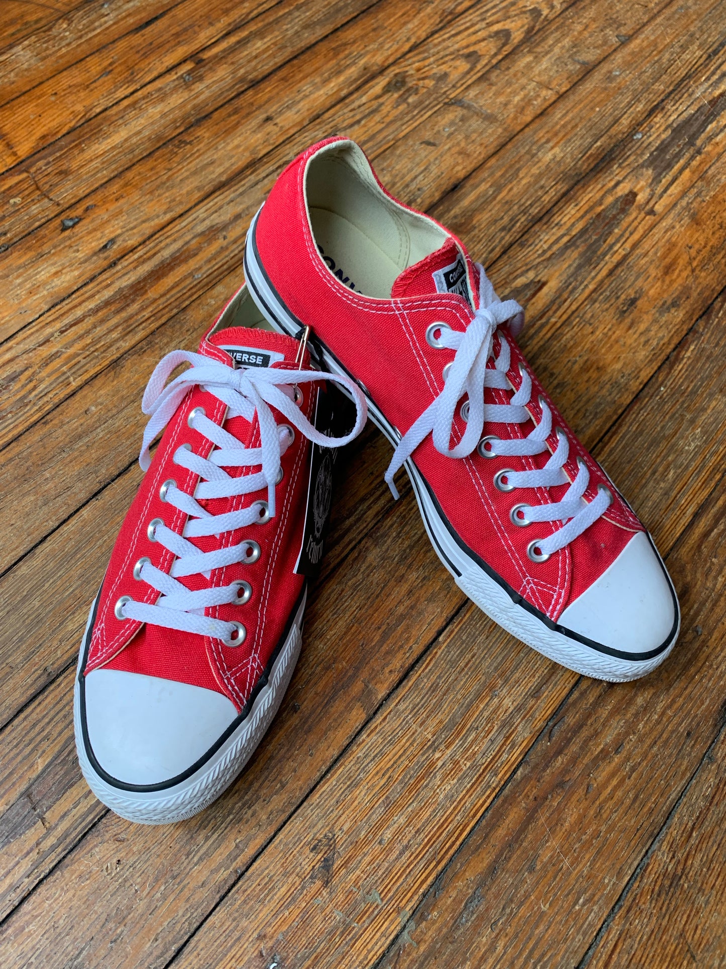 Red Low Top Converse Chuck Taylor Sneakers