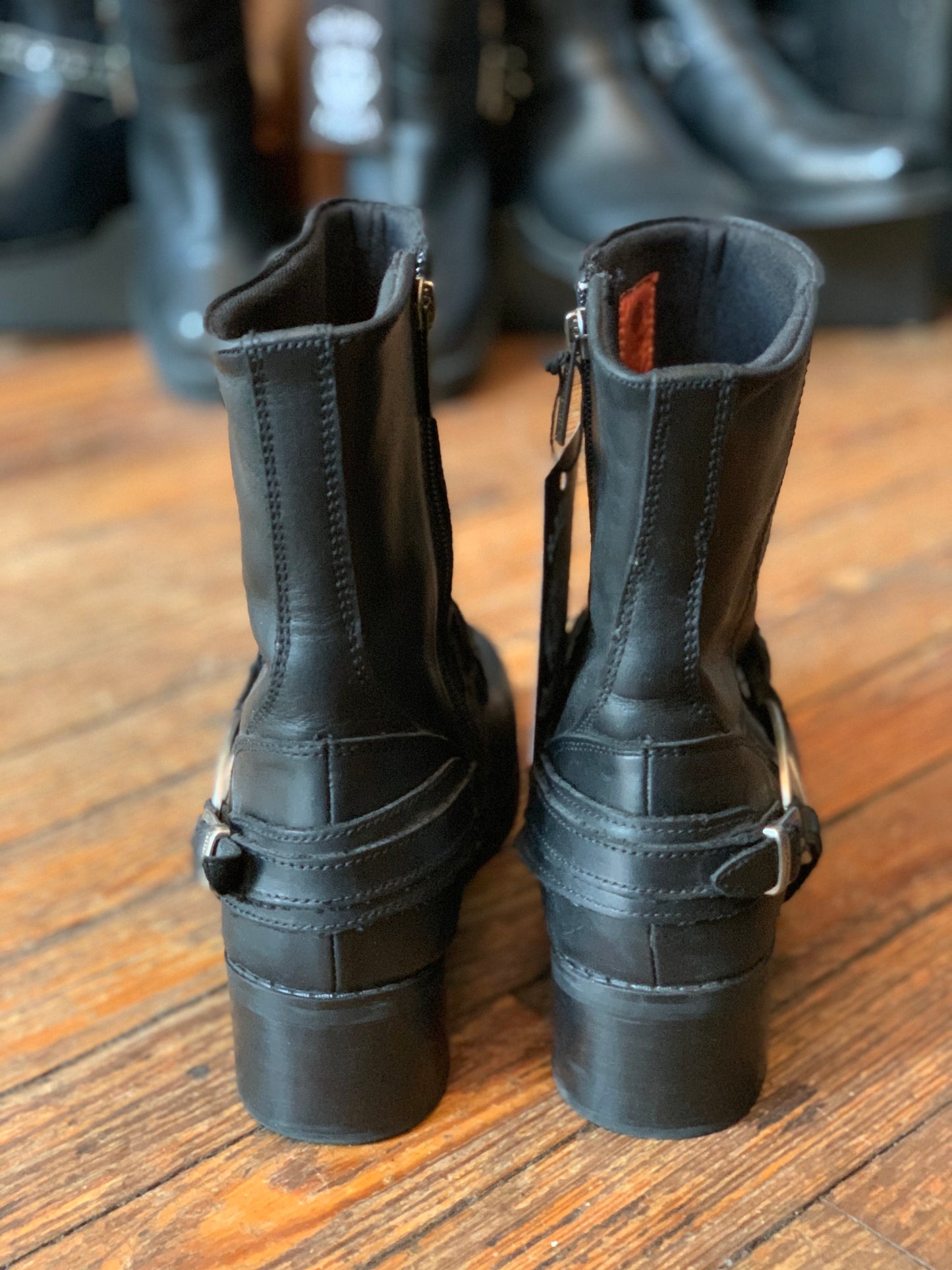 Harley-Davidson Black Zip-Up Harness Boots