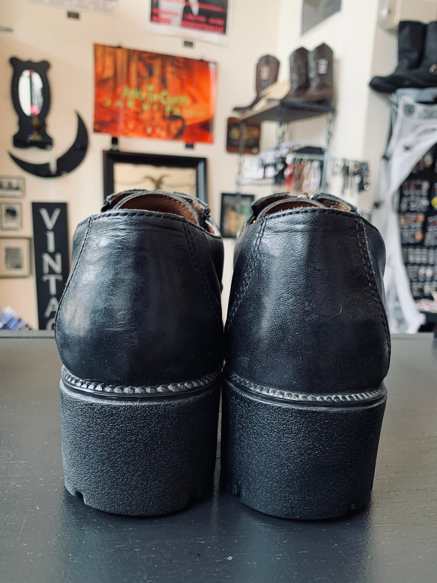 Harley-Davidson Black Leather Zip-Up Ankle Boots