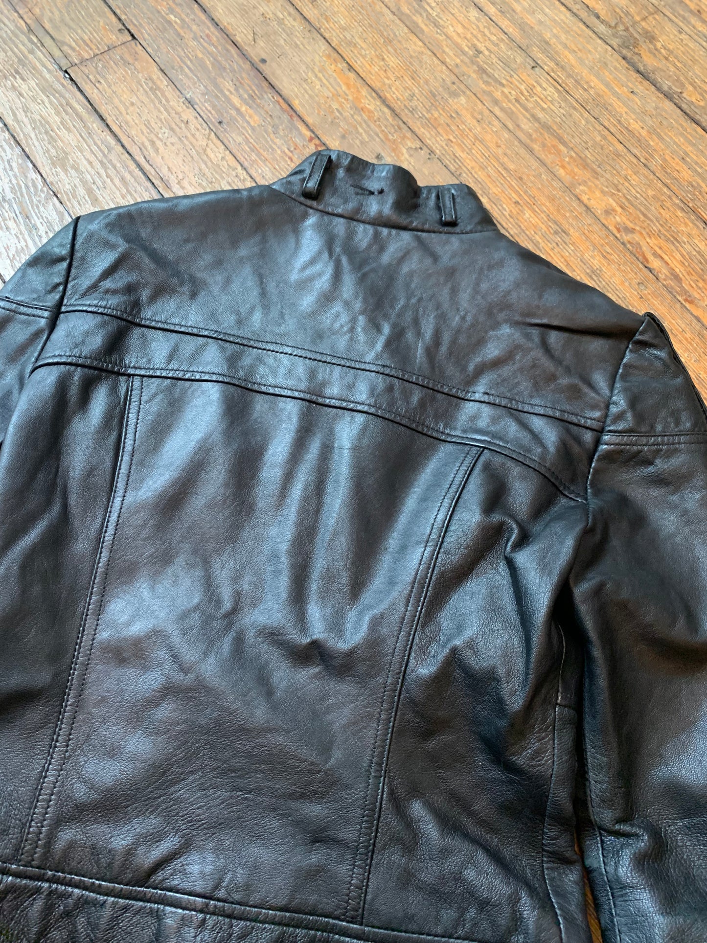 Bebe Black Leather Moto Jacket