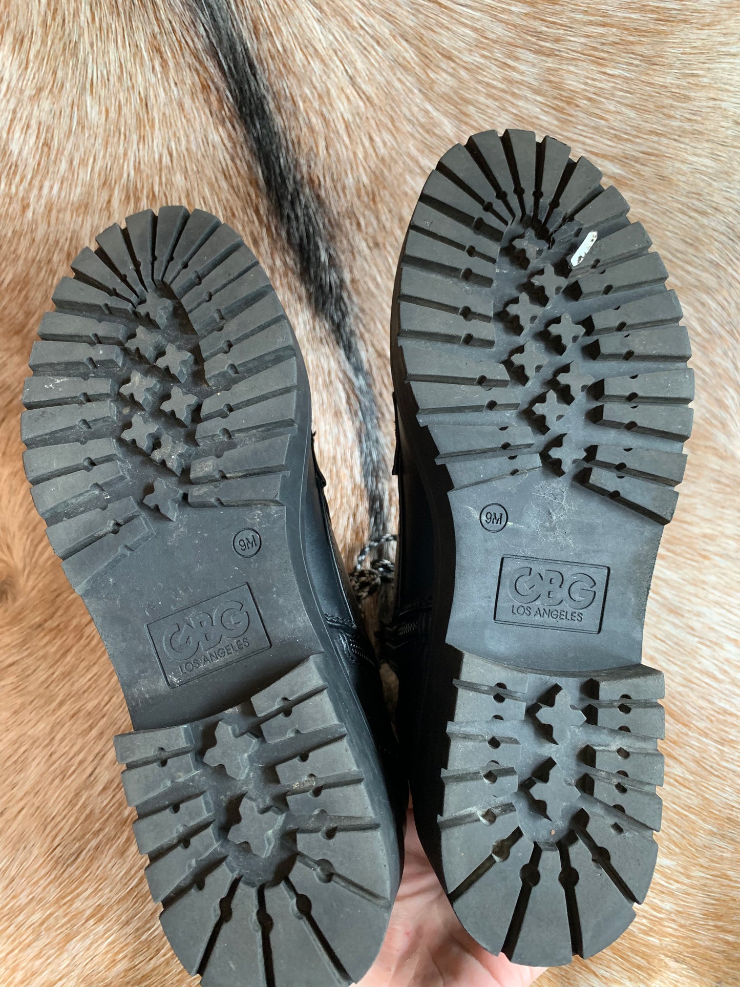 GBG Los Angeles Vegan Black Leather and Sherpa Walken Ankle Booties