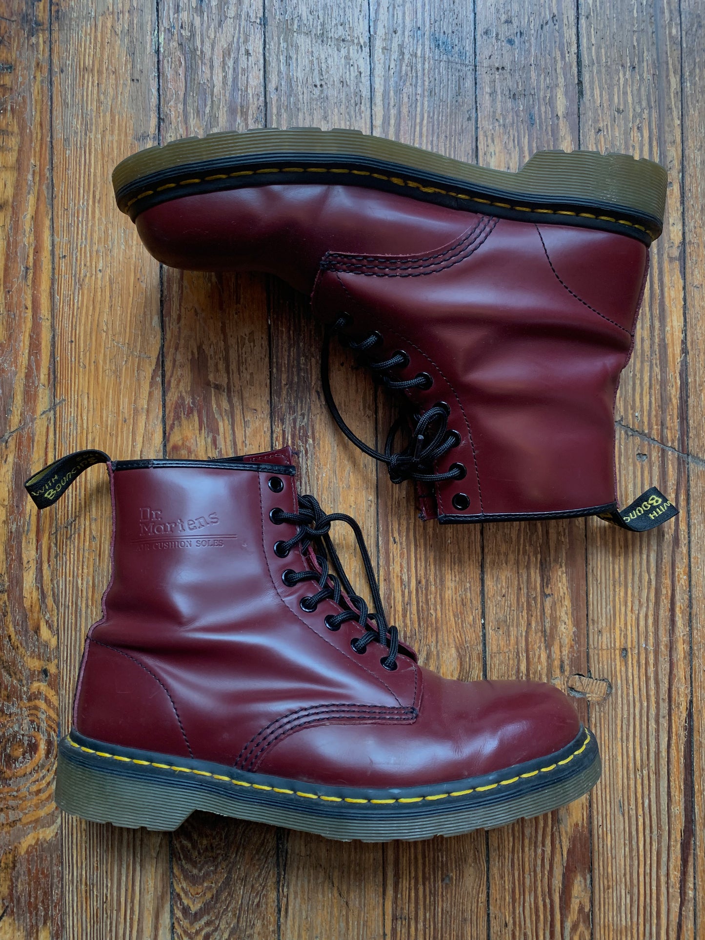 Classic Dr. Marten’s 1460 Smooth Leather Cherry Red Lace Up Boots