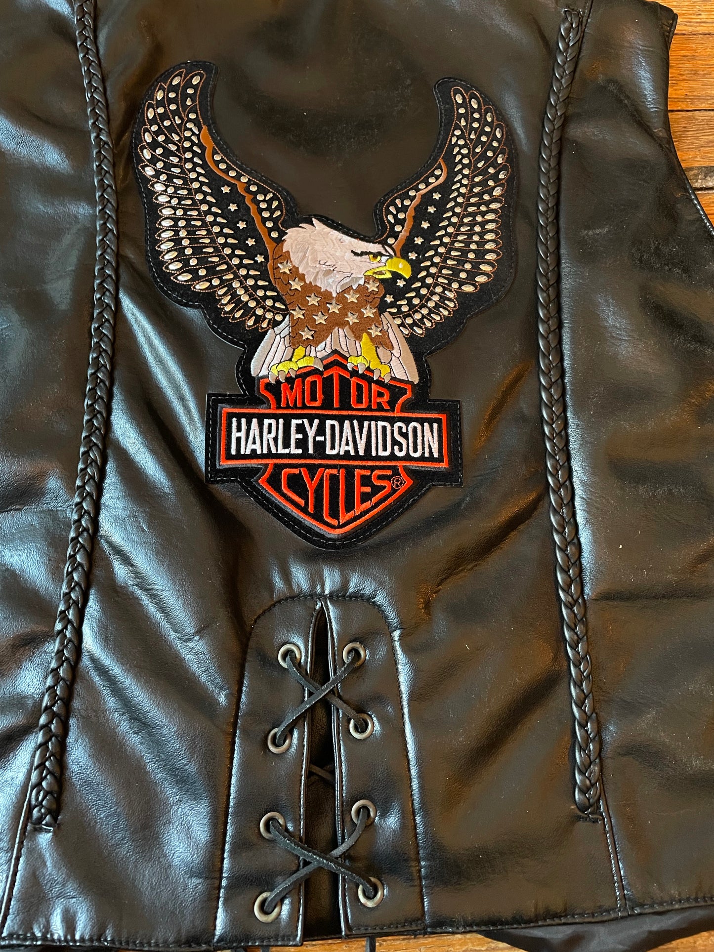 NWT Harley-Davidson Black Leather Biker Vest