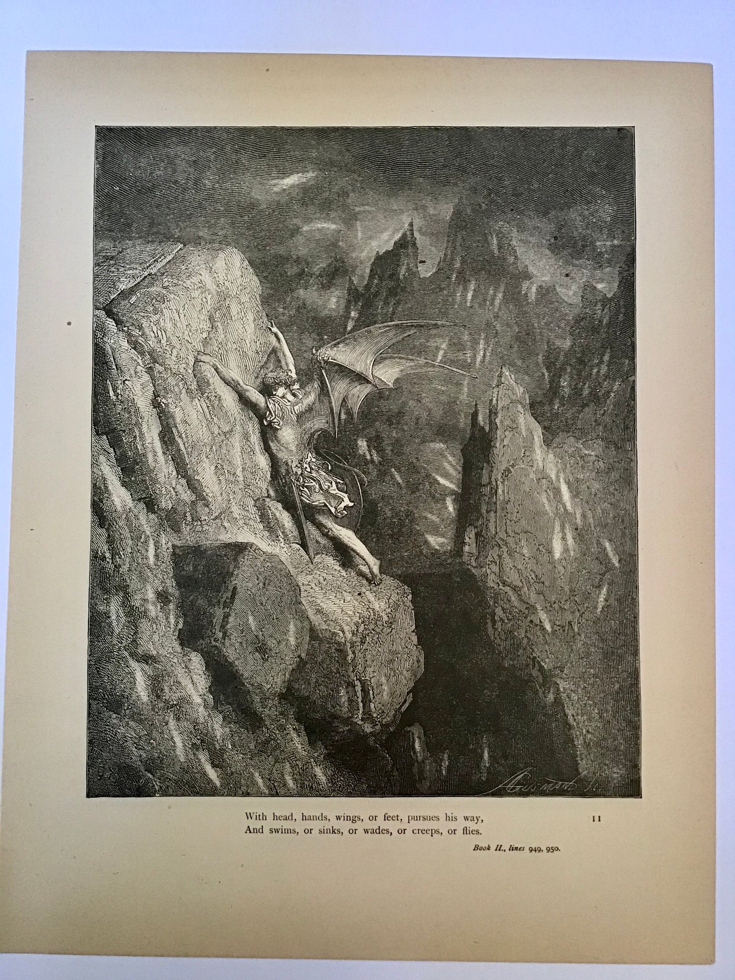 Gustave Doré Matted Print-Book II 949, 950