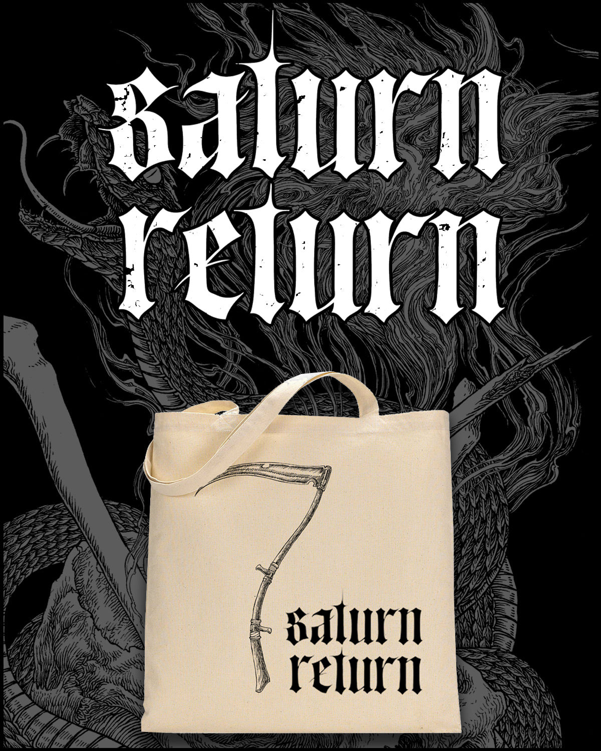 Saturn Return Scythe Tote Bag
