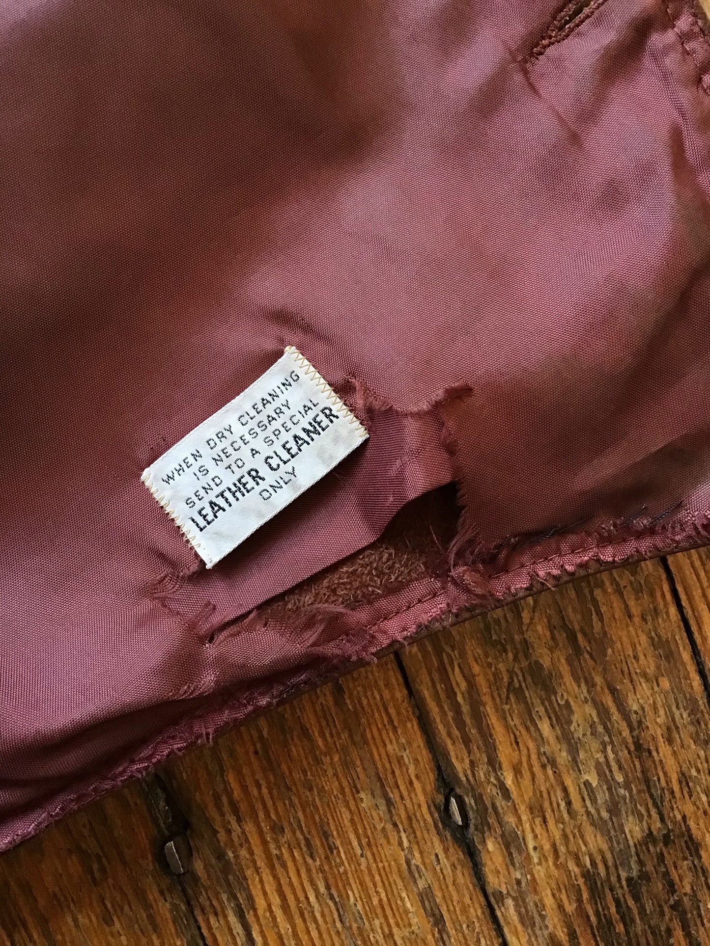 Vintage JCPenney Oxblood Leather Vest