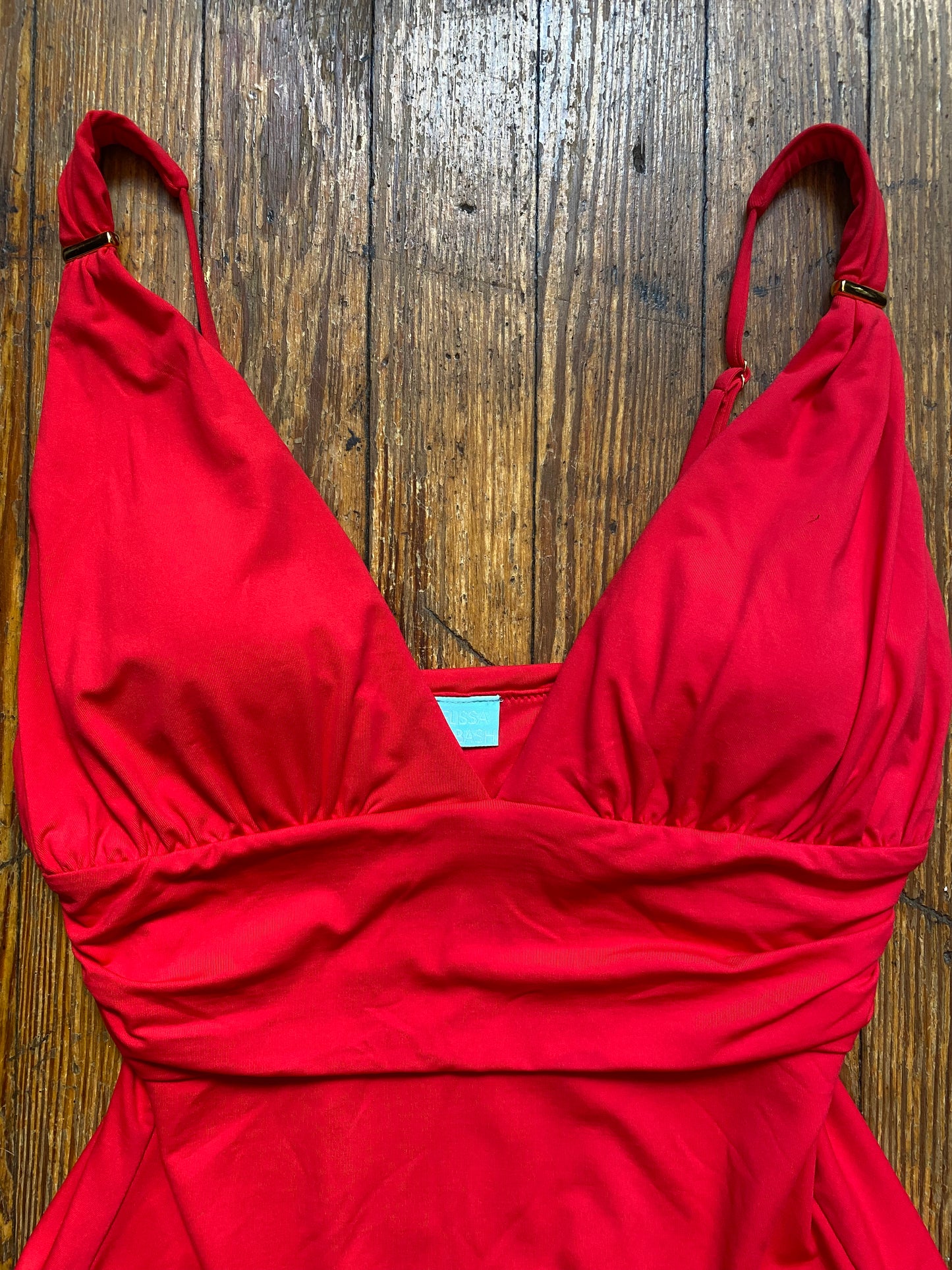 Bright Red w/ Gold Accents One Piece