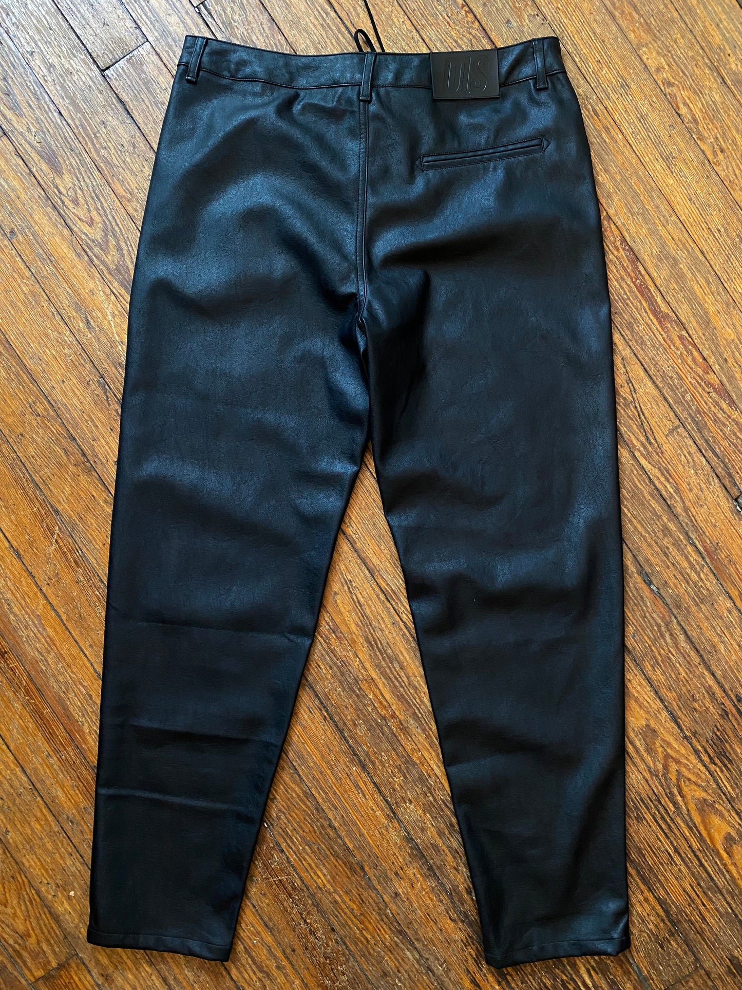 Disturbia Slain Black Faux Leather Lace Up Pants