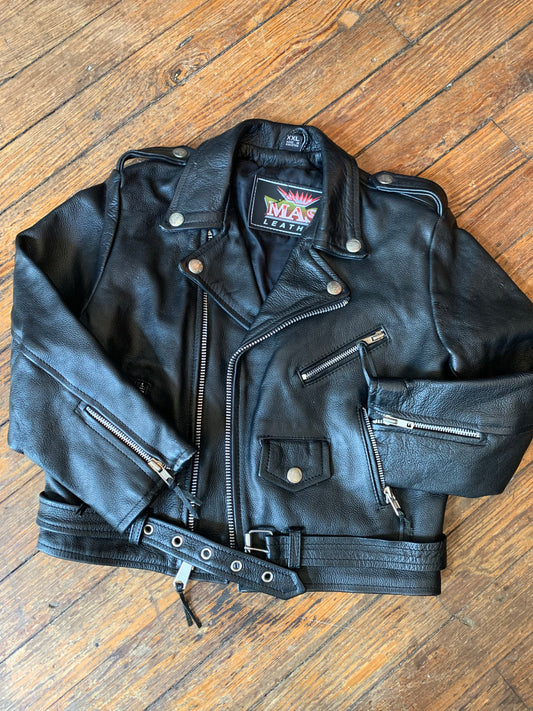 “Baby’s First Leather Jacket” Youth Motorcycle Jacket