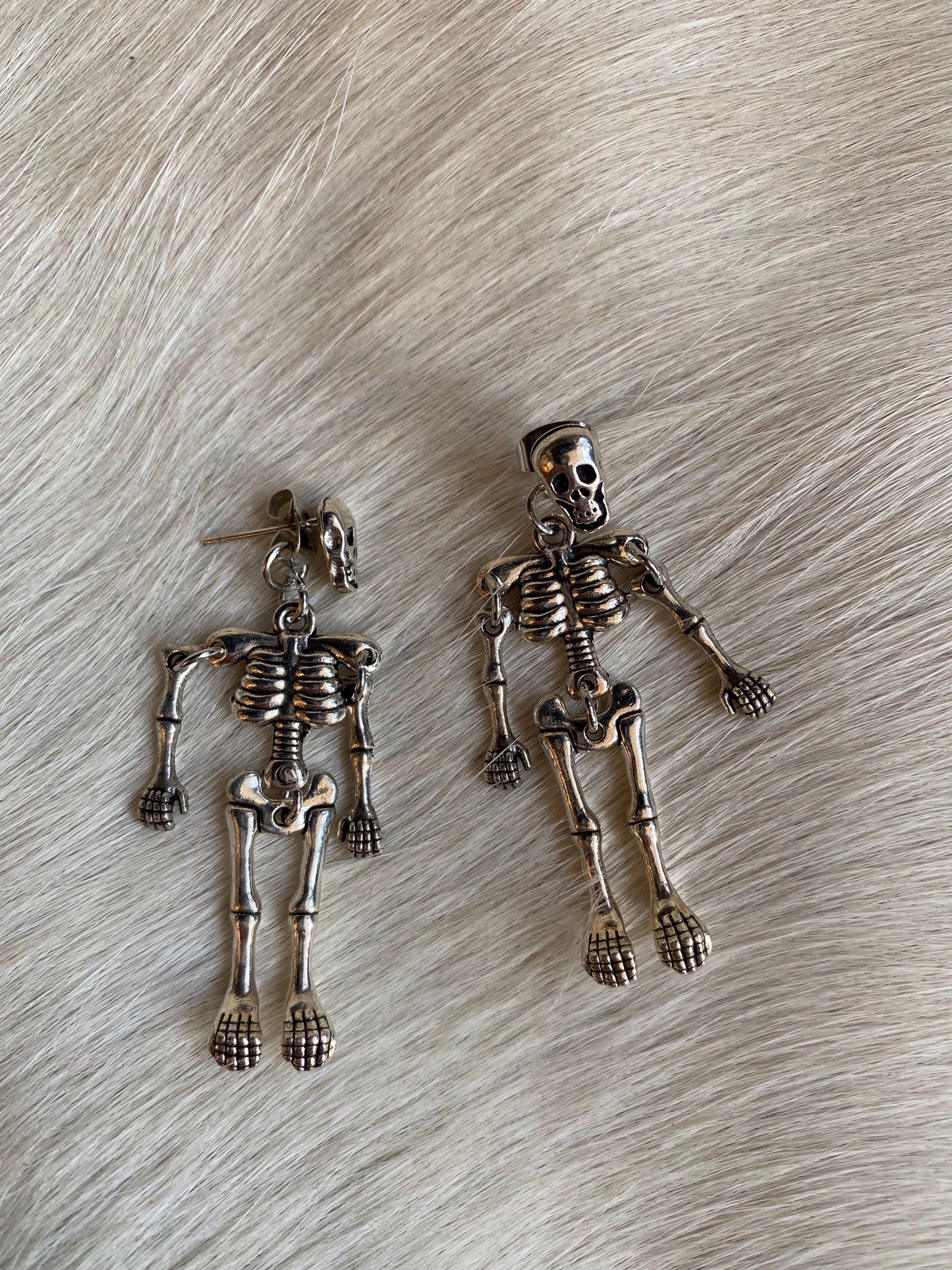 Skeleton Dangle Stud Earrings