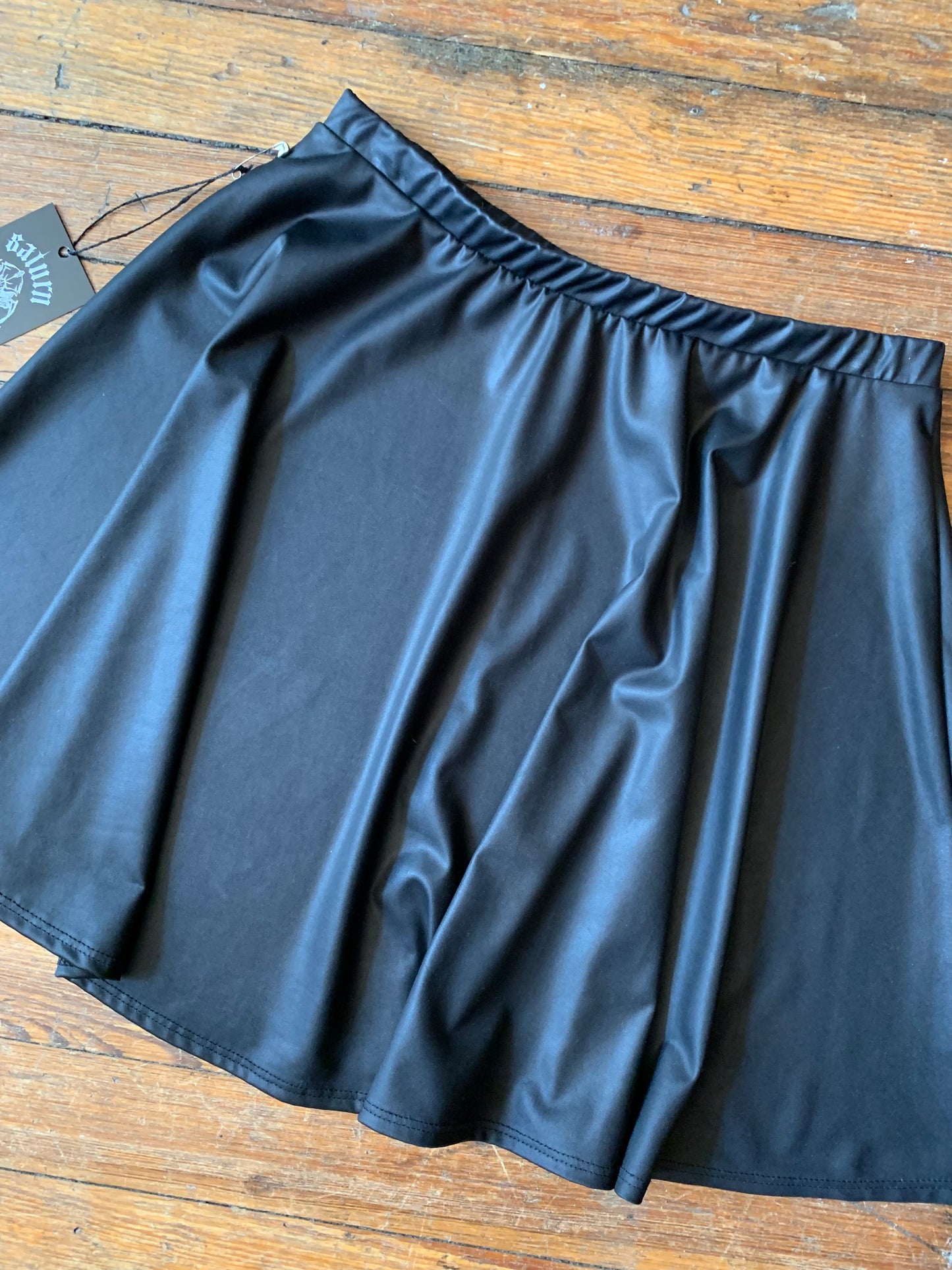 Black Polyester Tennis Skirt