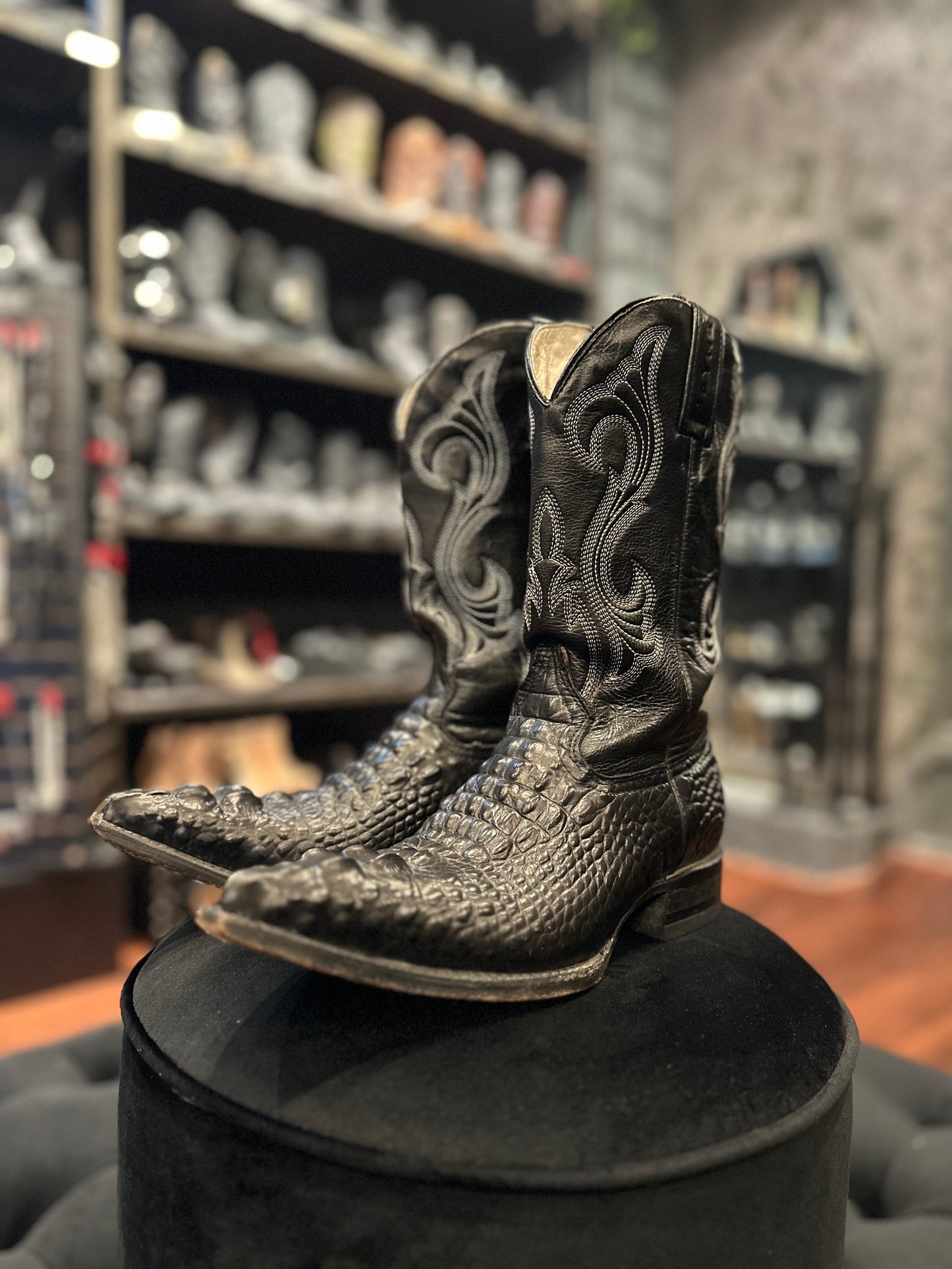 Reyne Black Swamp Cowboy Boots