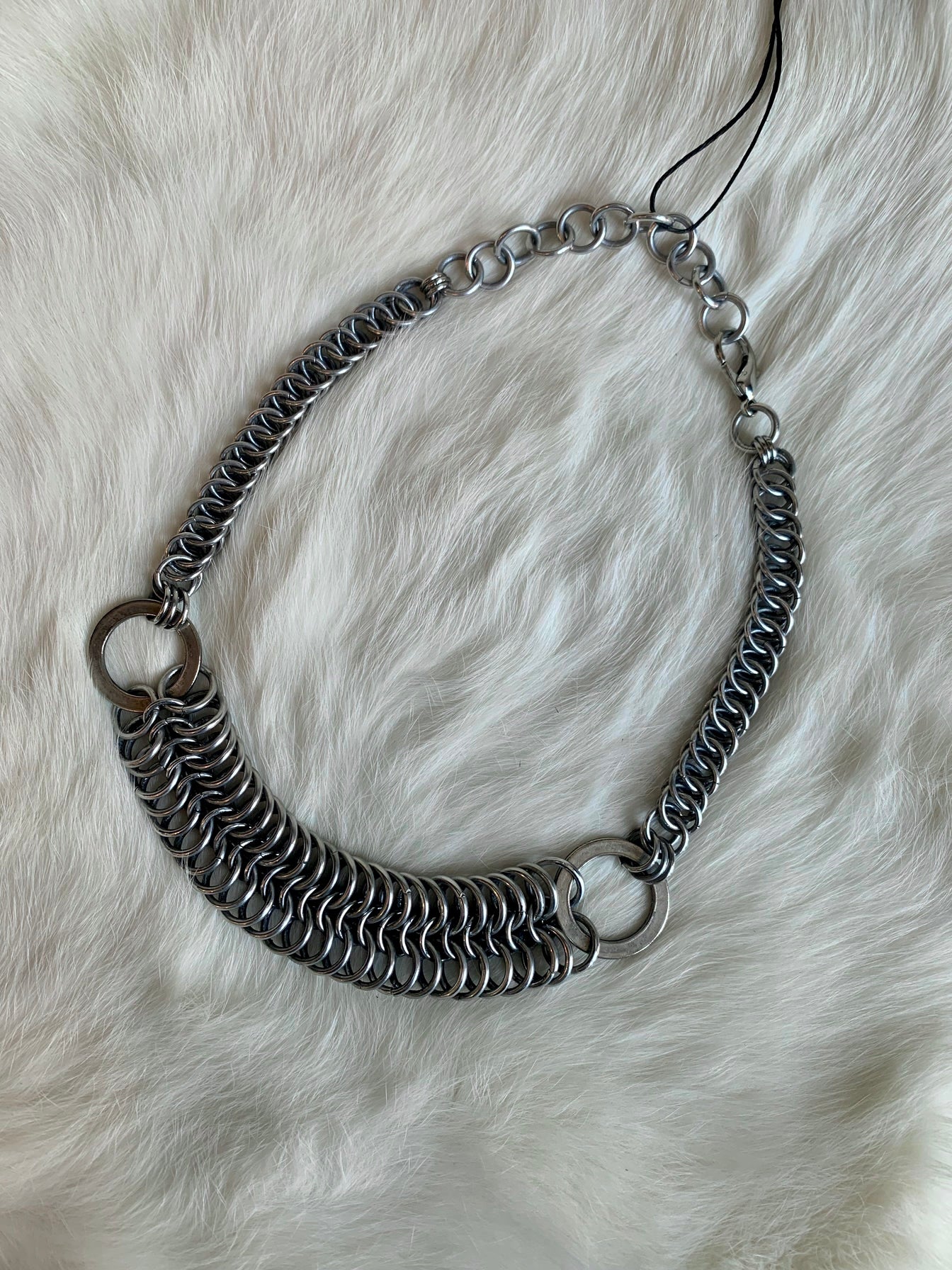 Cotte De Mailles Aluminum Chain Mail Choker Necklace