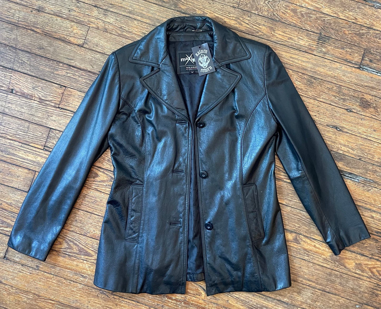 Y2K Wilson’s Maxima Soft Black Leather Mid-Length Jacket