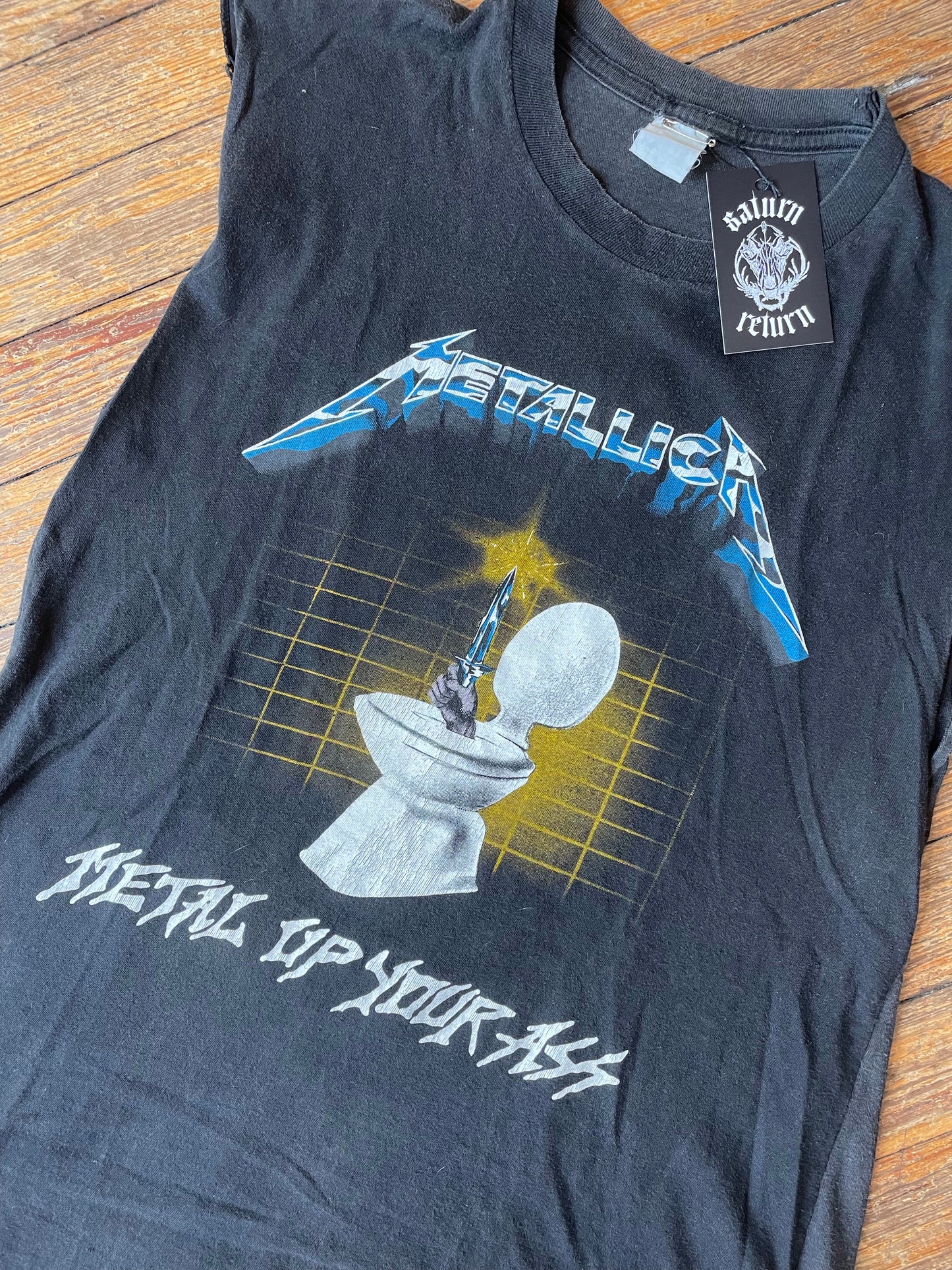 Vintage Custom Metallica Metal Up Your Ass Sleeveless T-Shirt