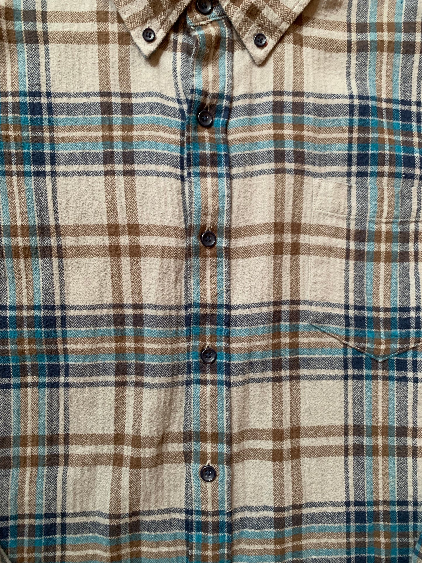 Blue & Grey Long Sleeve Flannel